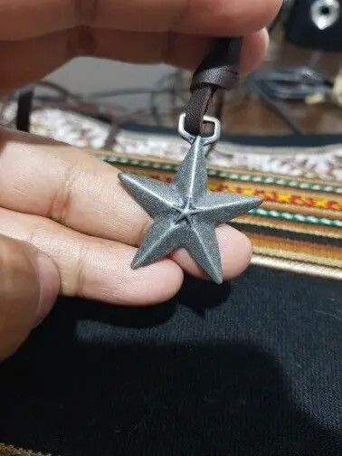 Jewelry Adjustable Leather Rope Punk Star Pendant Necklace Size ONE SIZE - 2 Thumbnail