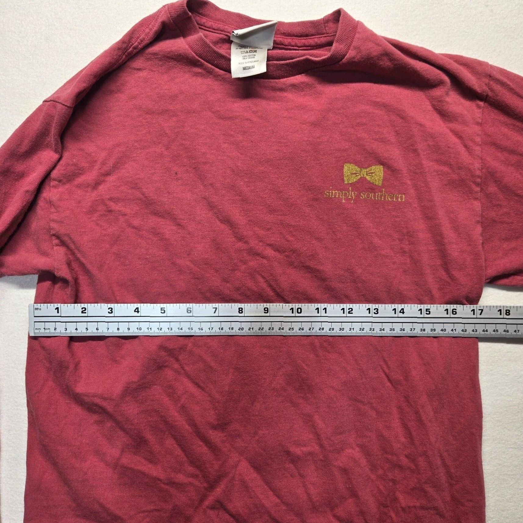 Vintage VINTAGE Simply Southern Shirt Women Adult Medium Red Do Everything With Love 100% Cotton Crew Neck Long Sleeve Graphic Print Mens Women Girls Size M / US 6-8 / IT 42-44 - 4 Thumbnail