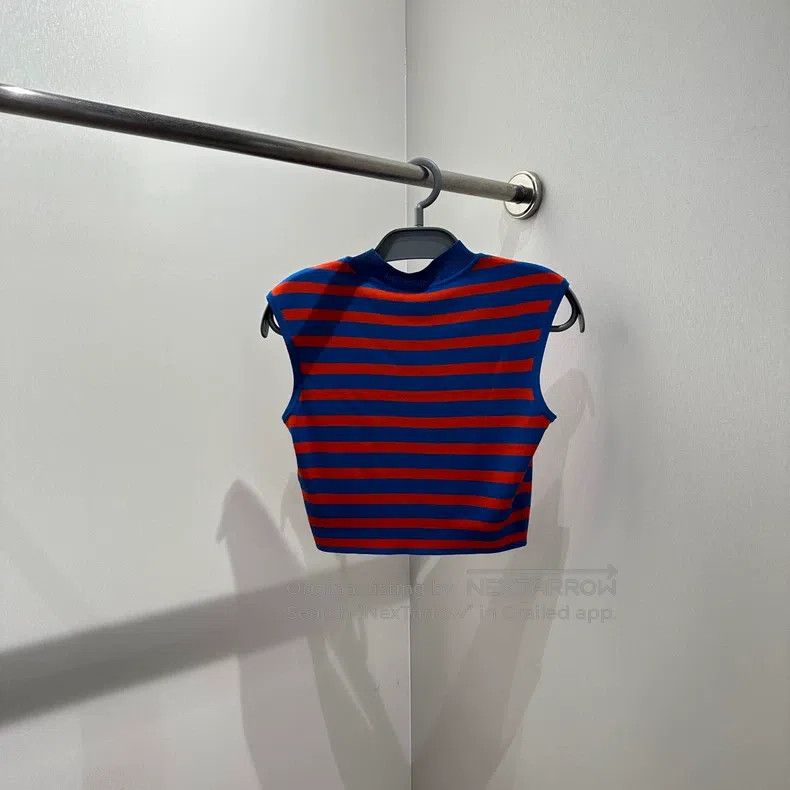 Hermes Hermes Blue and red striped short vest Size XXS / US 00 / IT 34 - 2 Thumbnail