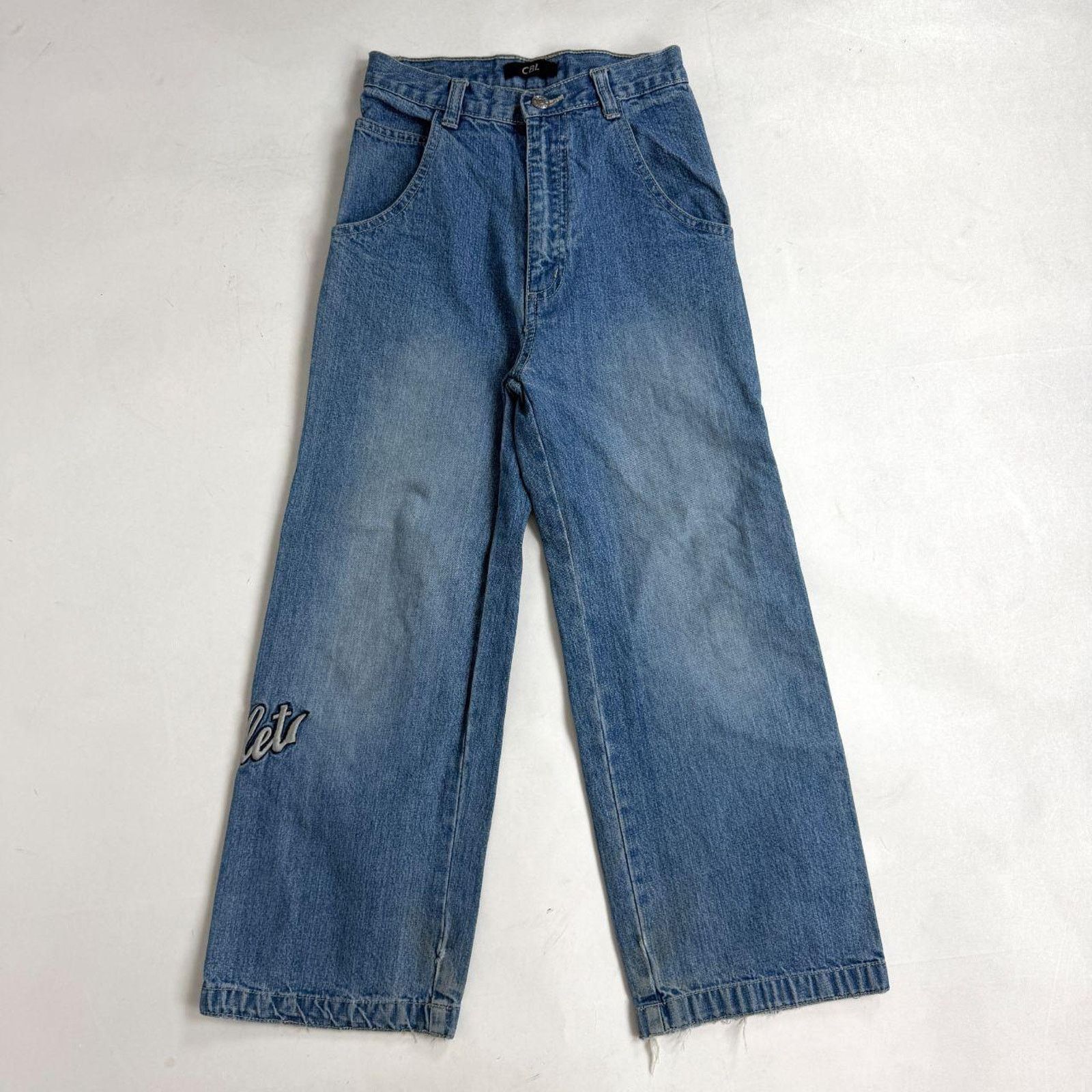 Ecko Unltd. × JNCO × Vintage Vintage y2k embroidered faded stonewash baggy wide leg jeans Size US 26 / EU 42 - 1 Thumbnail