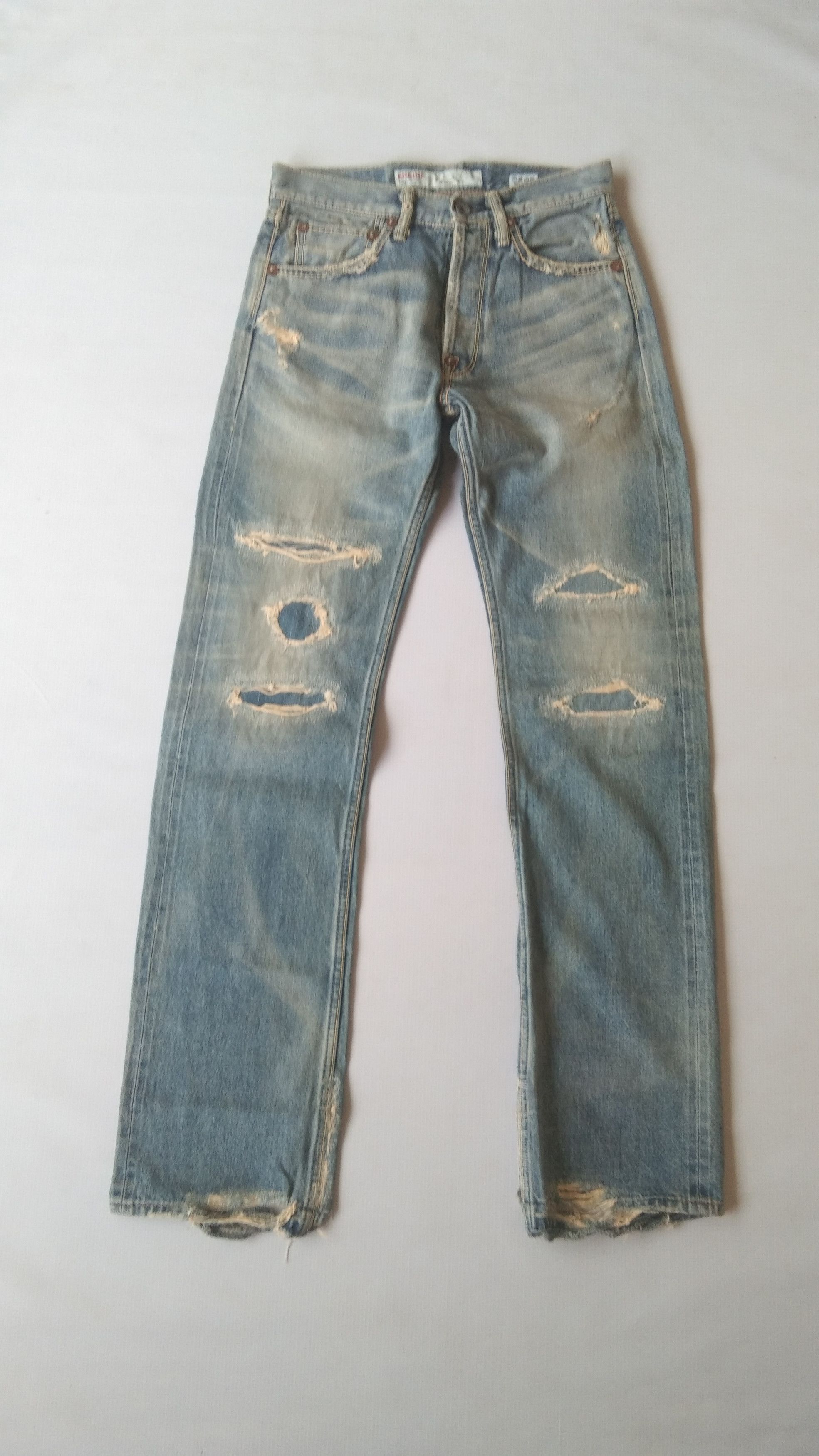 Japanese Brand Distress jeans Engine label selved Size US 28 / EU 44 - 1 Thumbnail