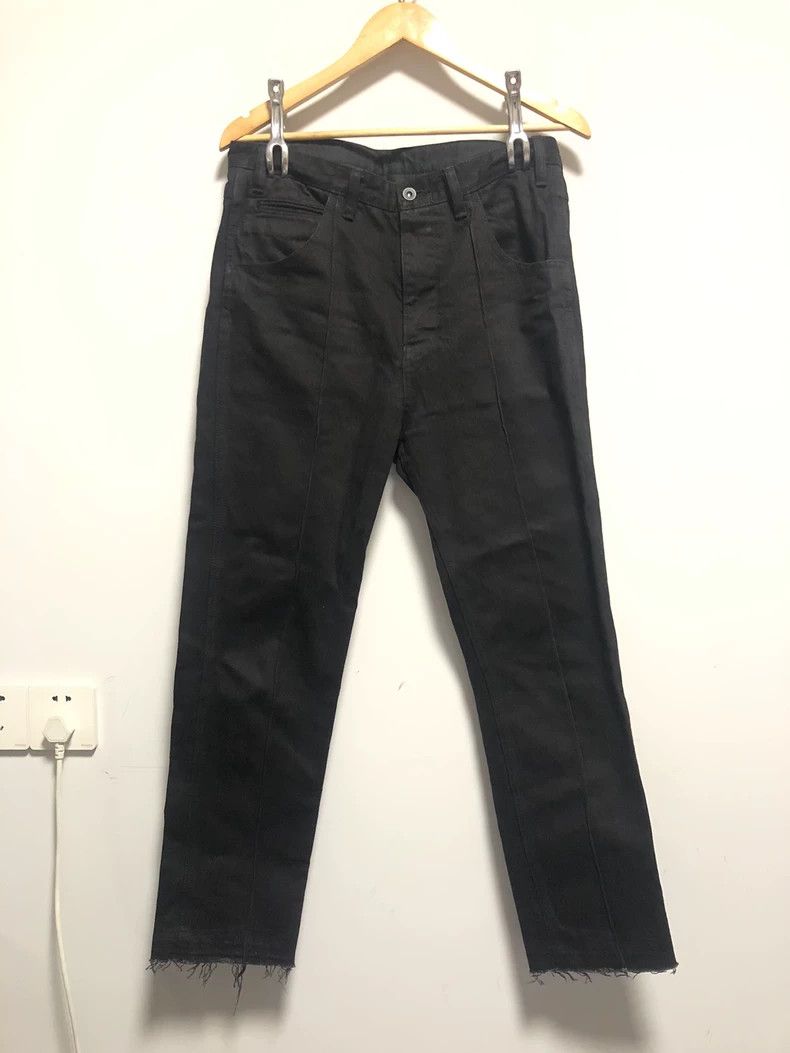 Stylish Black Deconstructed Denim Pants
