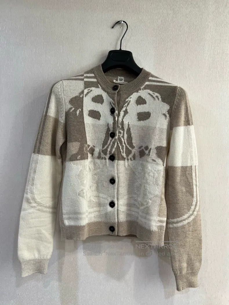 Hermes Hermes Women's Cashmere Sweater with Khaki Brown Patchwork Size XS / US 0-2 / IT 36-38 - 1 Thumbnail