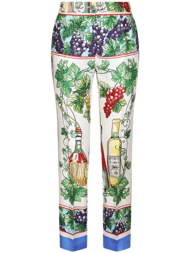 Dolce & Gabbana o1y0925 Silk Sweatpant in Multicolor Size 27" / US 4 / IT 40 - 1 Thumbnail