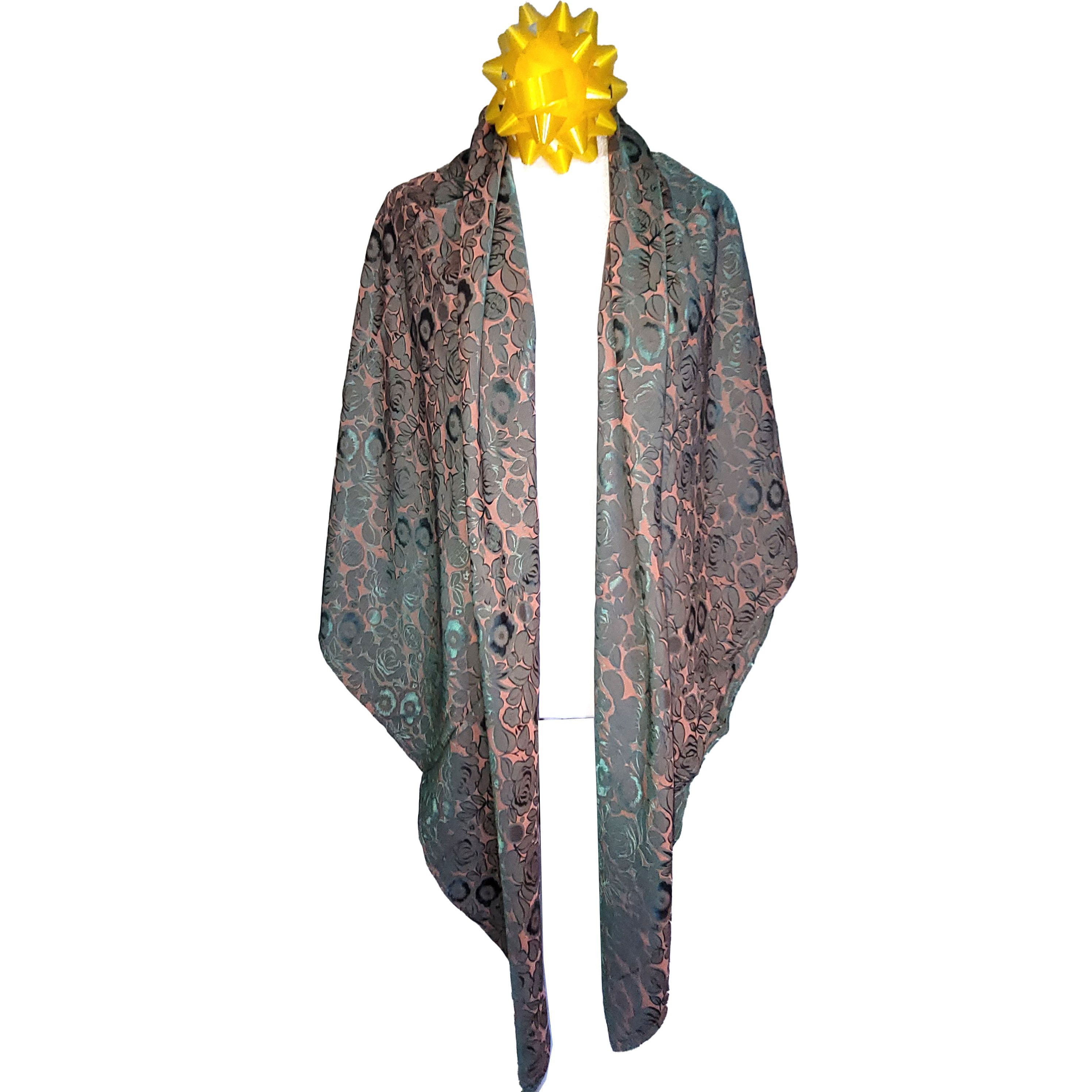 Other NWT Double-Sided Silk Scarf 52"x52" Large Square Wrap 3019 Size ONE SIZE - 6 Thumbnail