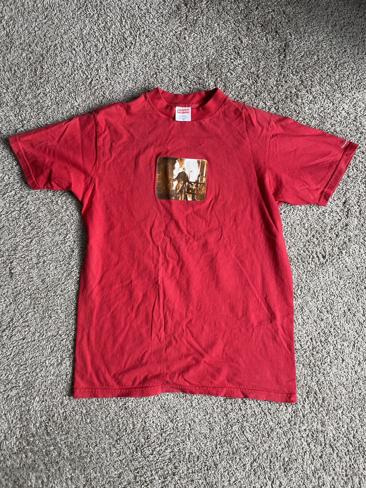 image of Vintage Supreme X Ssur T-Shirt in Red, Men's (Size Medium)