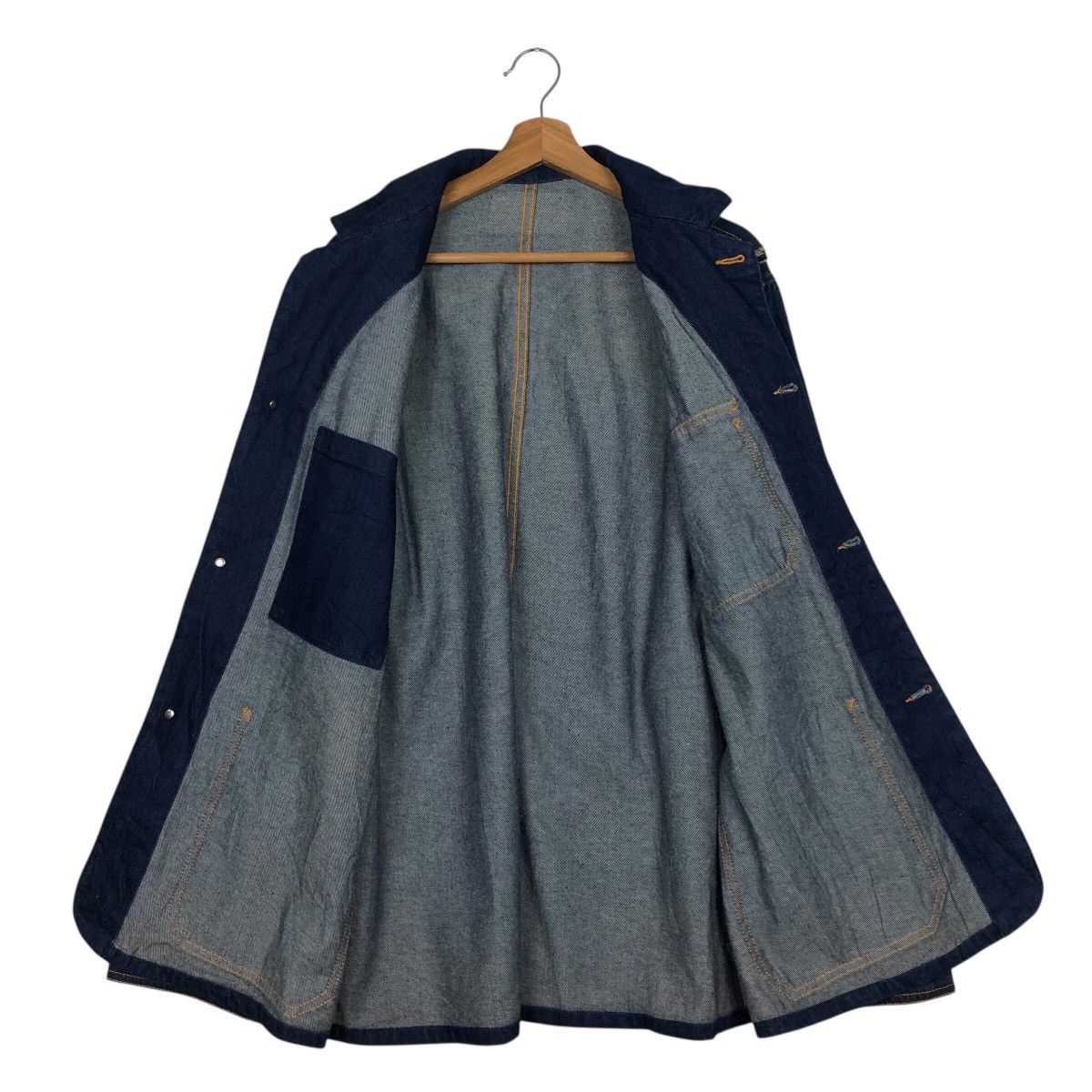 Japanese Brand 📌Vintage Indigo Denim Work Jacket Unbranded Issey Miyake Size US L / EU 52-54 / 3 - 15 Thumbnail