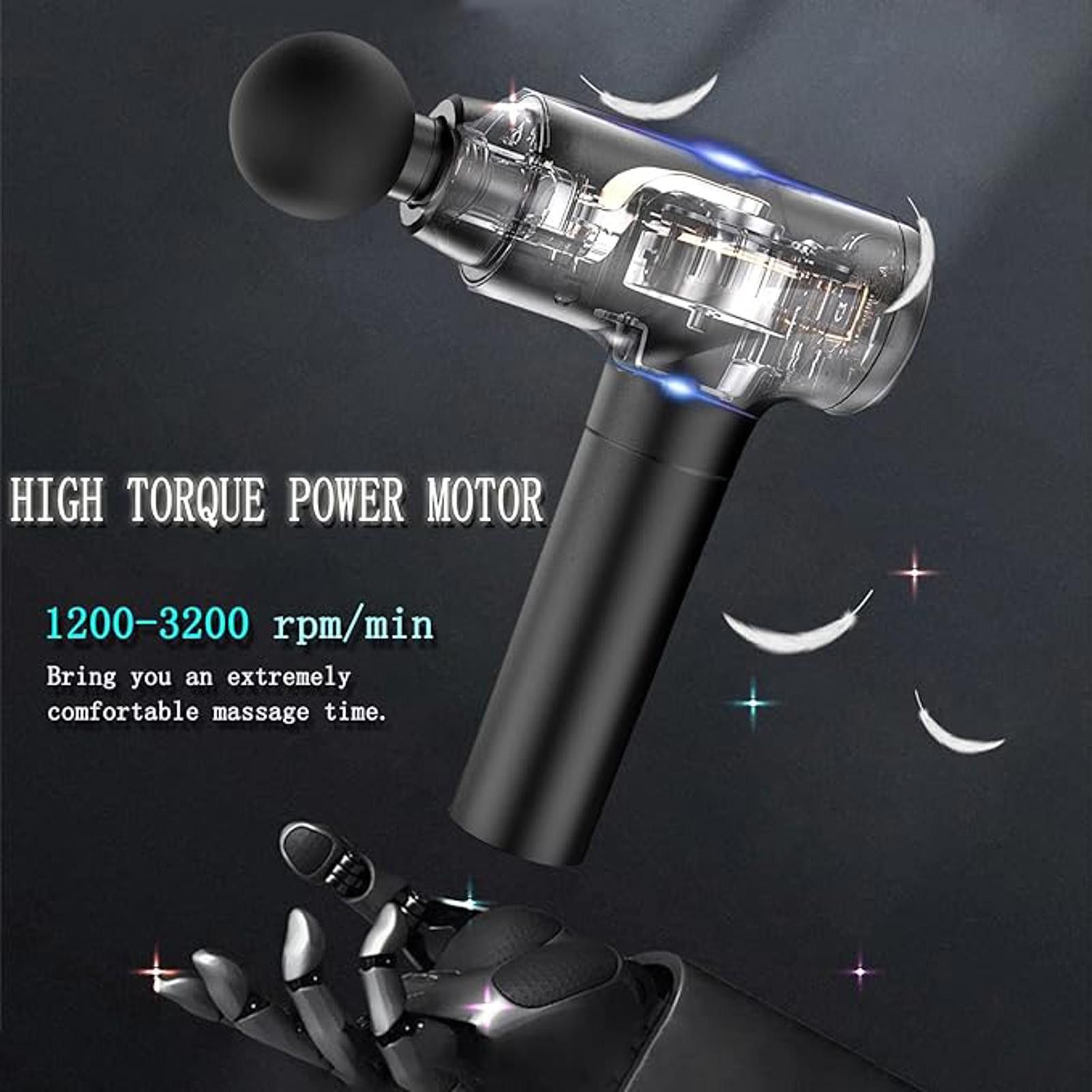 Other ELEFOR Massage Gun Handheld Multispeed Percussion Black 6 At Size ONE SIZE - 4 Thumbnail