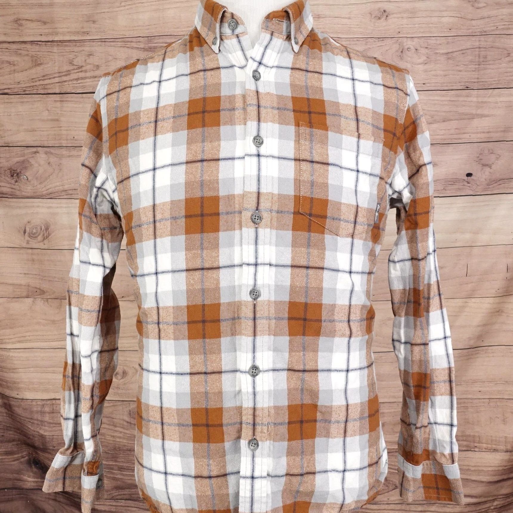 Eddie Bauer Vintage Eddie Bauer Men's Flannel Shirt Medium Brown Plaid Casual Long Sleeve Size US M / EU 48-50 / 2 - 4 Thumbnail