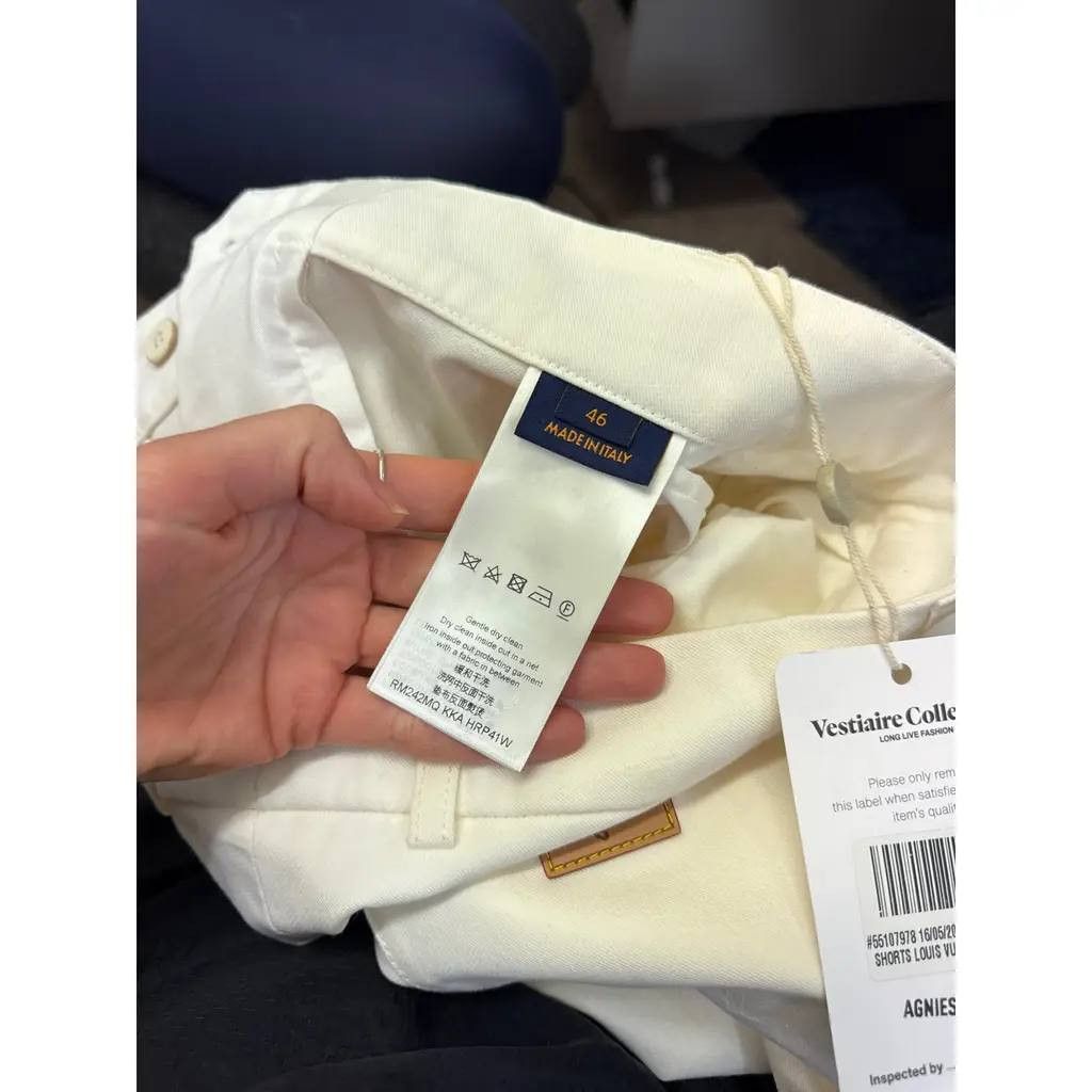 Louis Vuitton White LV Multi Logo Chino Shorts Size US 30 / EU 46 - 5 Thumbnail