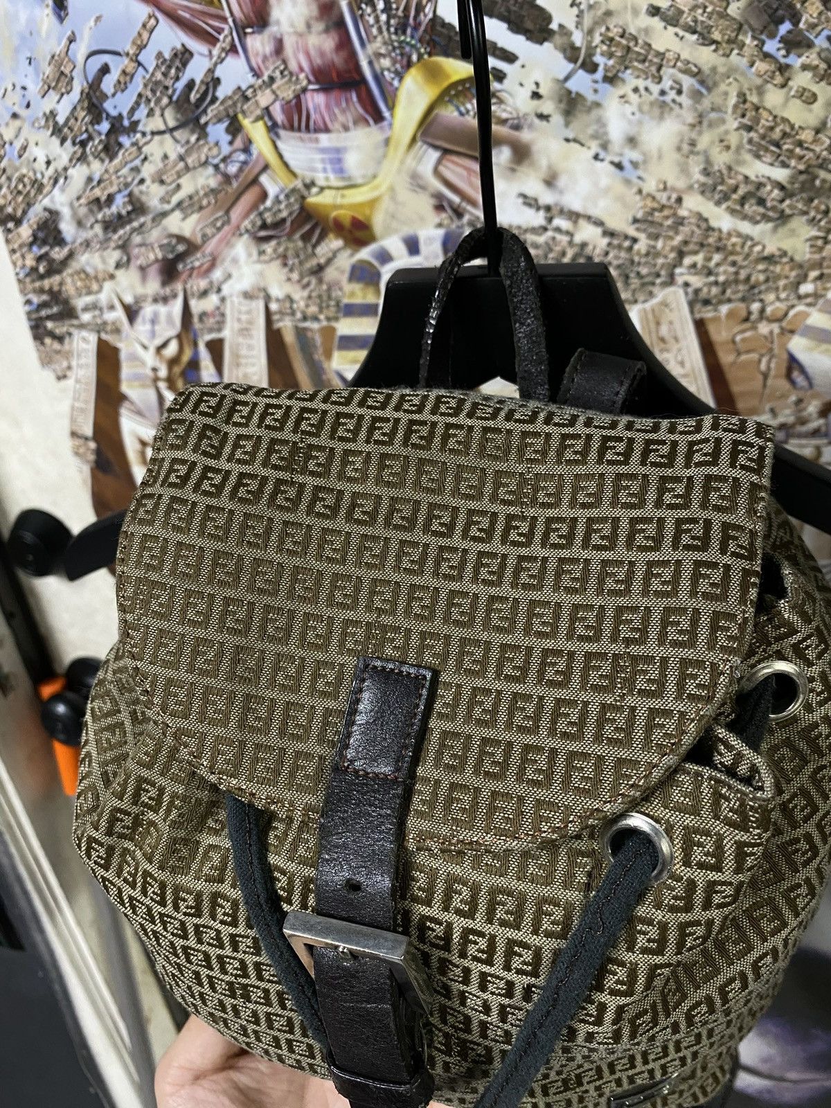 Fendi Fendi FF Monogram Backpack Canvas Leather Small Bag Vtg Size ONE SIZE - 13 Thumbnail