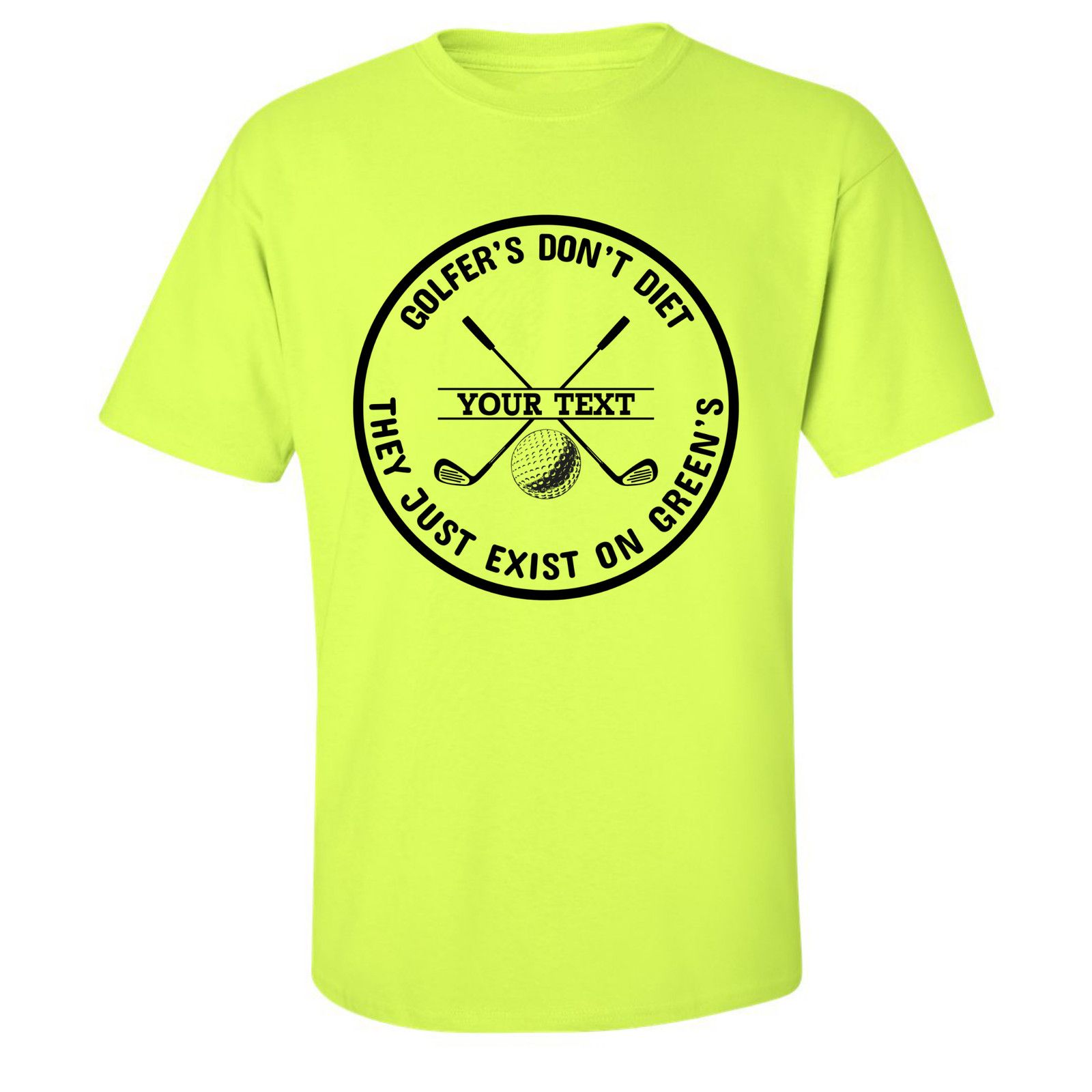 Gildan Golfers Don't Diet Personalized Name Golf Clubs Ball T-Shirt Size US XL / EU 56 / 4 - 16 Thumbnail