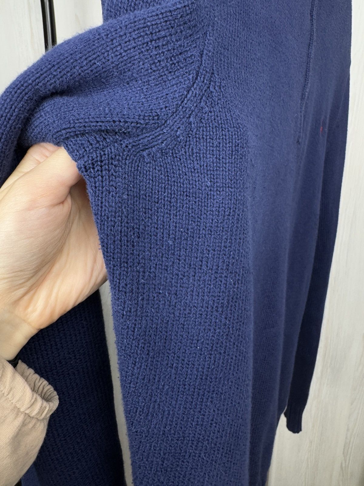 Polo Ralph Lauren Polo Ralph Lauren Sweater Blue 1/4 Zip Cotton Knit Pullover Size US M / EU 48-50 / 2 - 7 Thumbnail