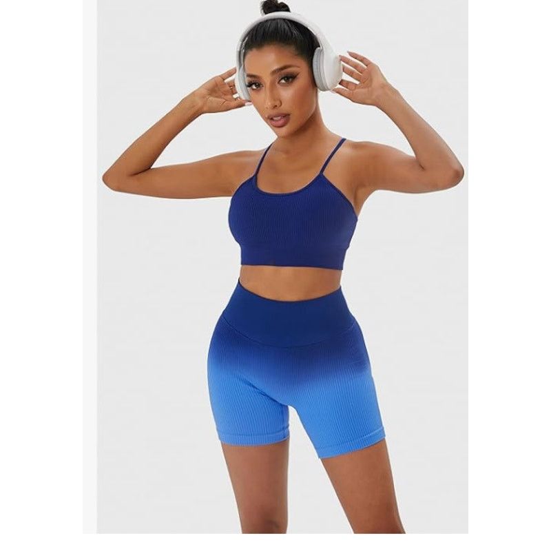 The Unbranded Brand 2 Workout Outfits Set 4pc Tank Sport Bra High Waist SMALL Size S / US 4 / IT 40 - 4 Thumbnail