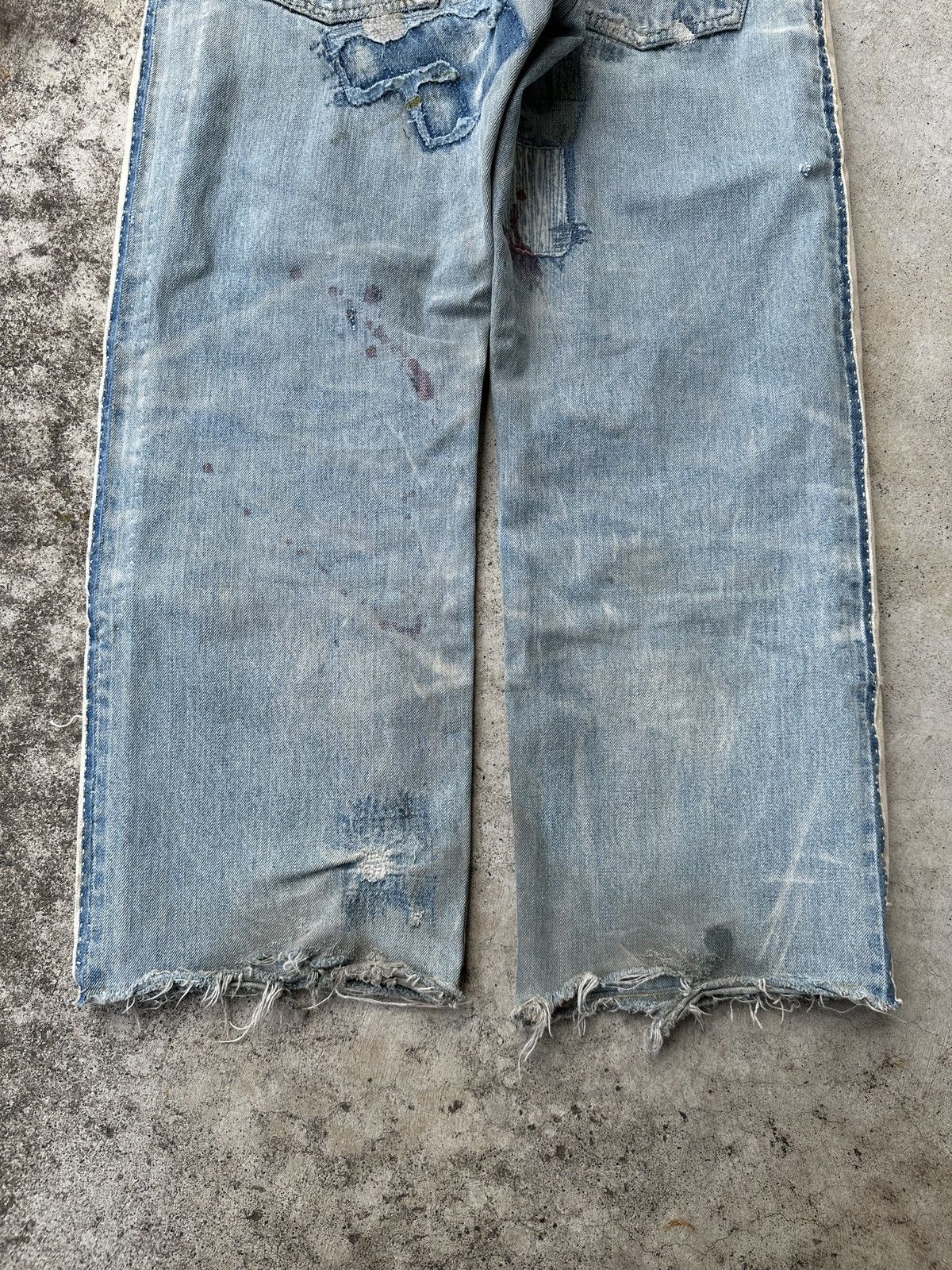 Kapital Kountry Boro Patchwork Denim Track pant Remake Size US 35 - 12 Thumbnail