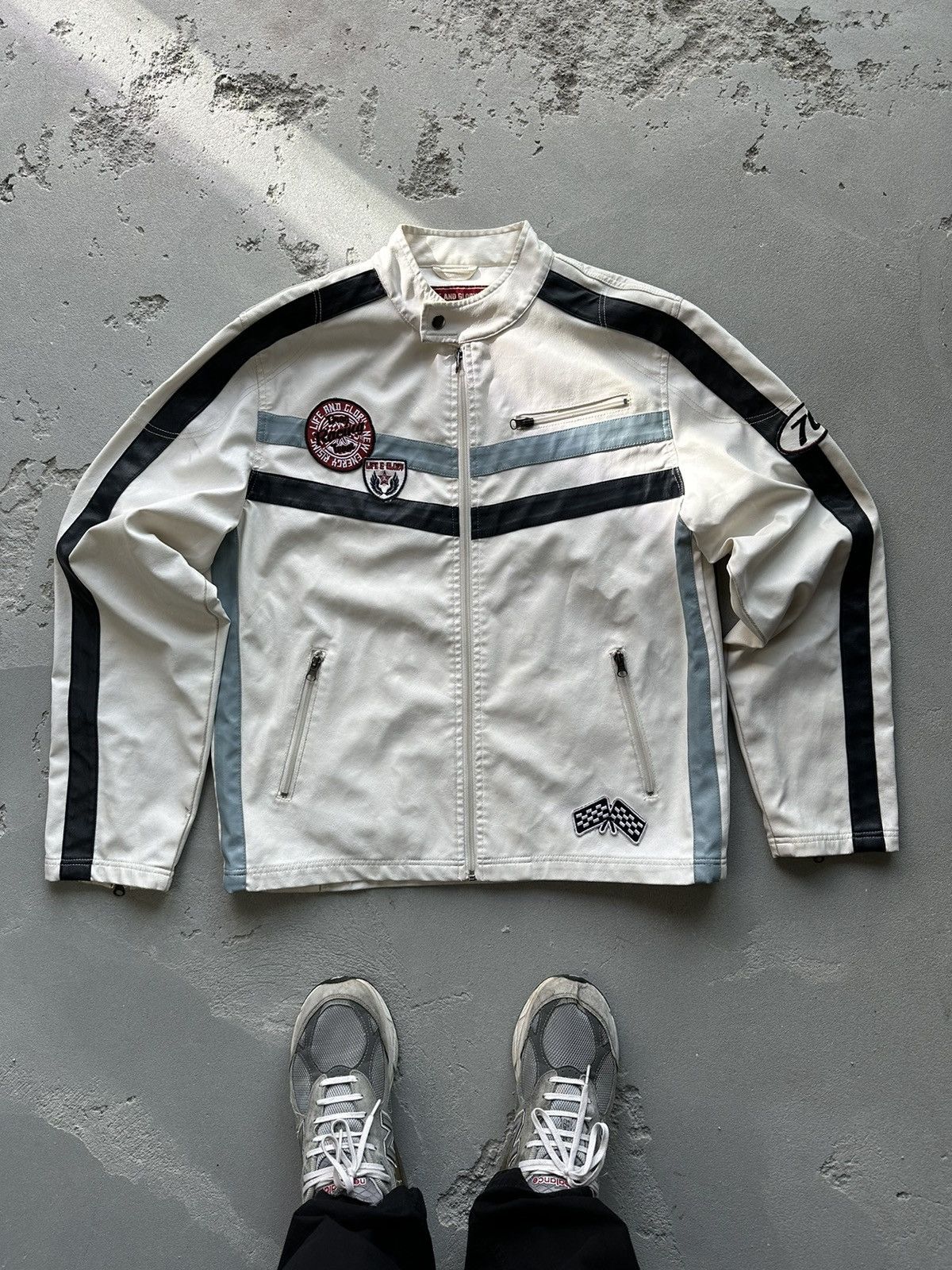 Vintage Vintage NASCAR Racing Leather Jacket Size US L / EU 52-54 / 3 - 1 Thumbnail