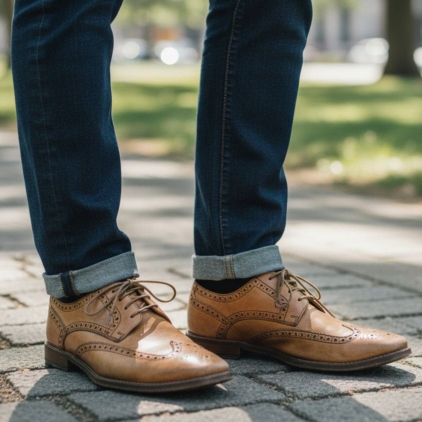 Cole Haan Cole Haan Wingtip Giraldo Derby Brogue Leather Goodyear Sole Size US 9 / EU 42 - 1 Thumbnail