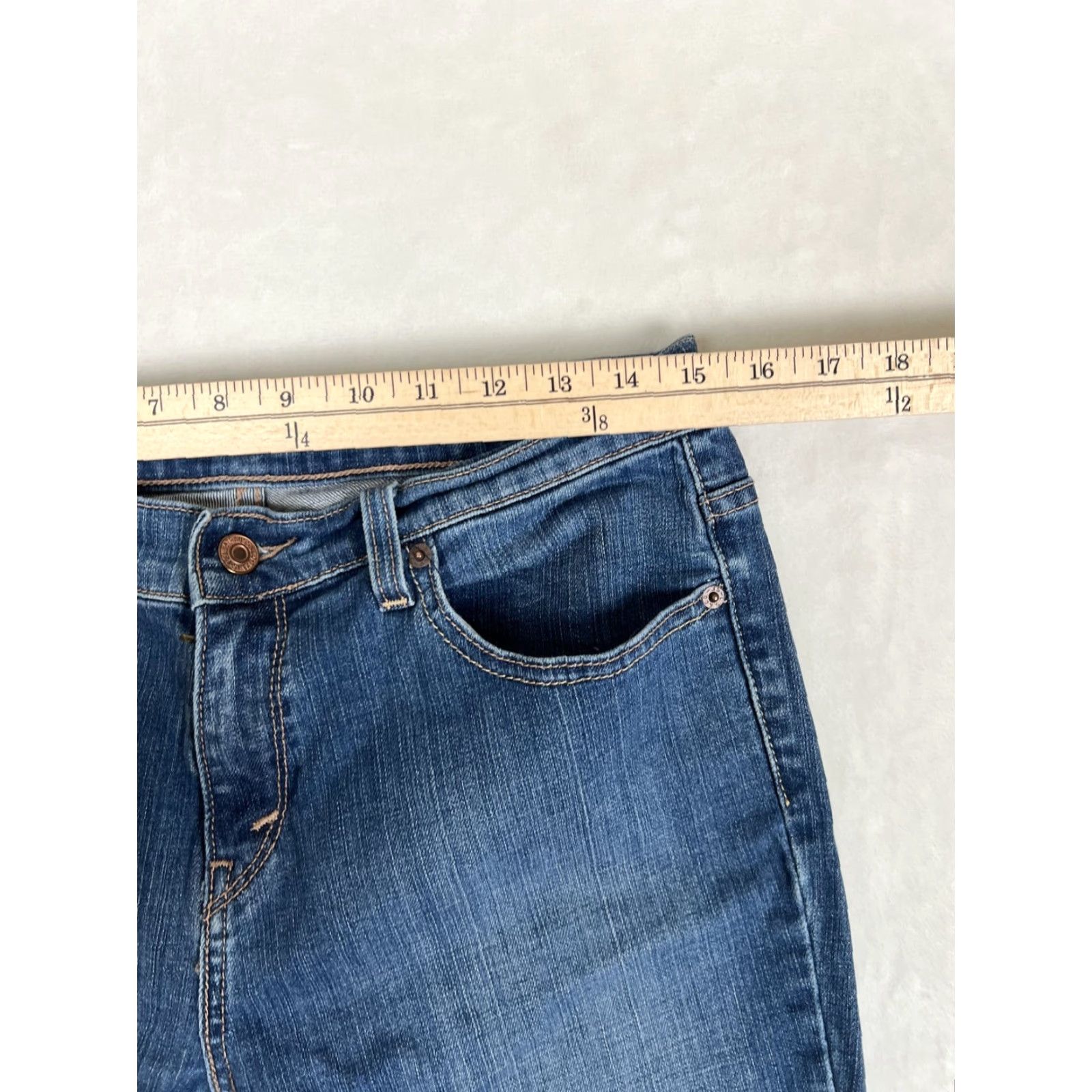 Levi's Levi's 515 Bootcut Jeans Women's 8 Blue Medium Wash Mid Rise Denim Altered Size 30" / US 8 / IT 44 - 5 Thumbnail