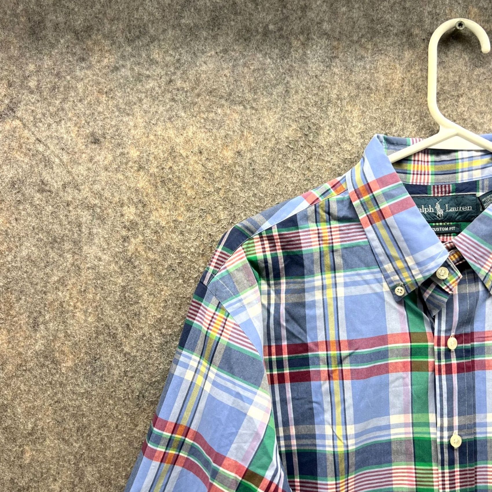 Polo Ralph Lauren Ralph Lauren Shirt Men Large Blue Plaid Button-Up Vintage Size US L / EU 52-54 / 3 - 5 Thumbnail
