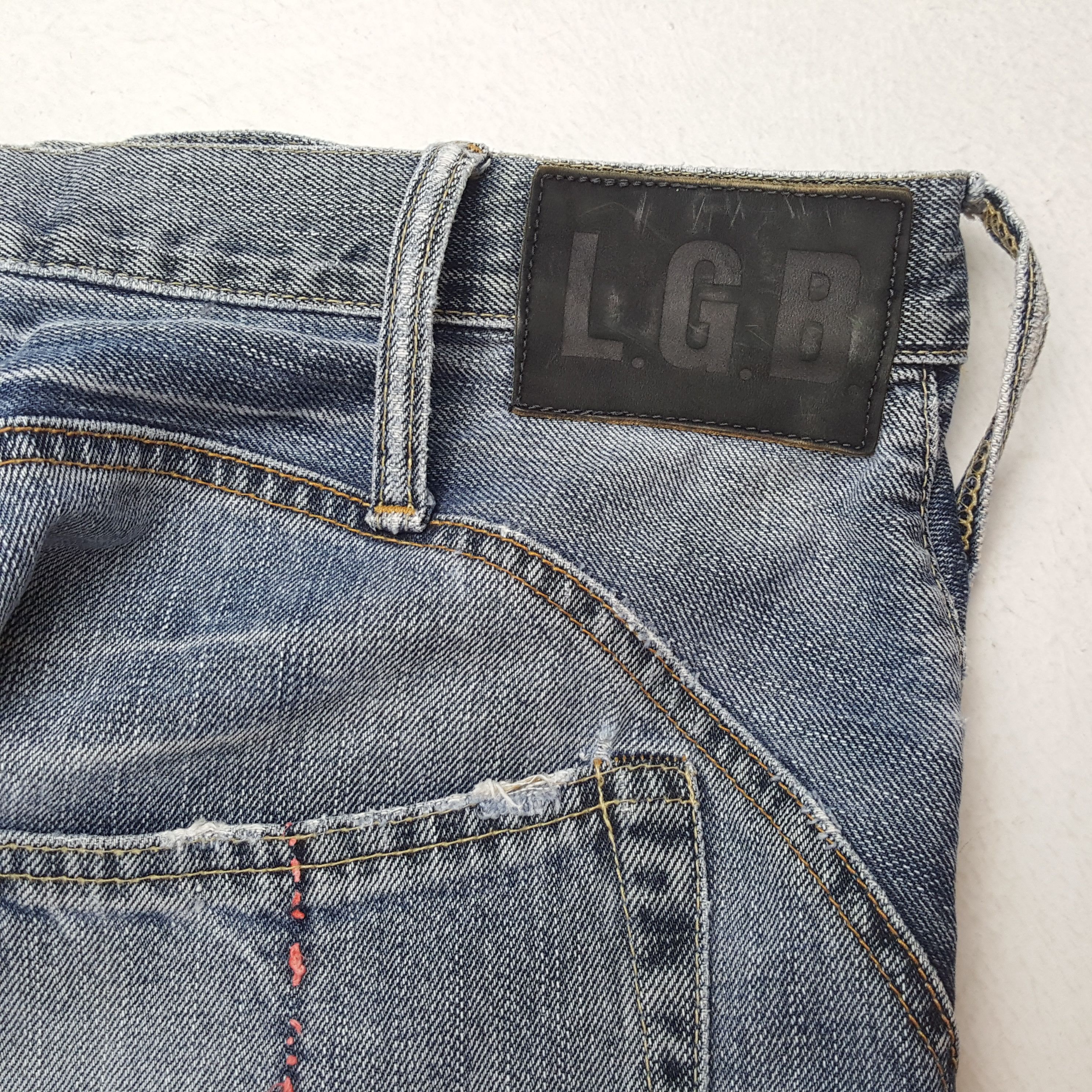 Japanese Brand × Le Grande Bleu (L.G.B.) × Vintage LE GRANDE BLEU L.G.B Distressed Jeans Fashion Style Size US 31 - 14 Thumbnail