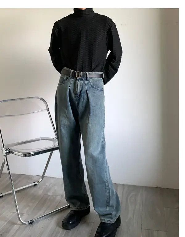 Japanese Brand American retro straight wide-leg loose versatile jeans Size US 32 / EU 48 - 2 Thumbnail