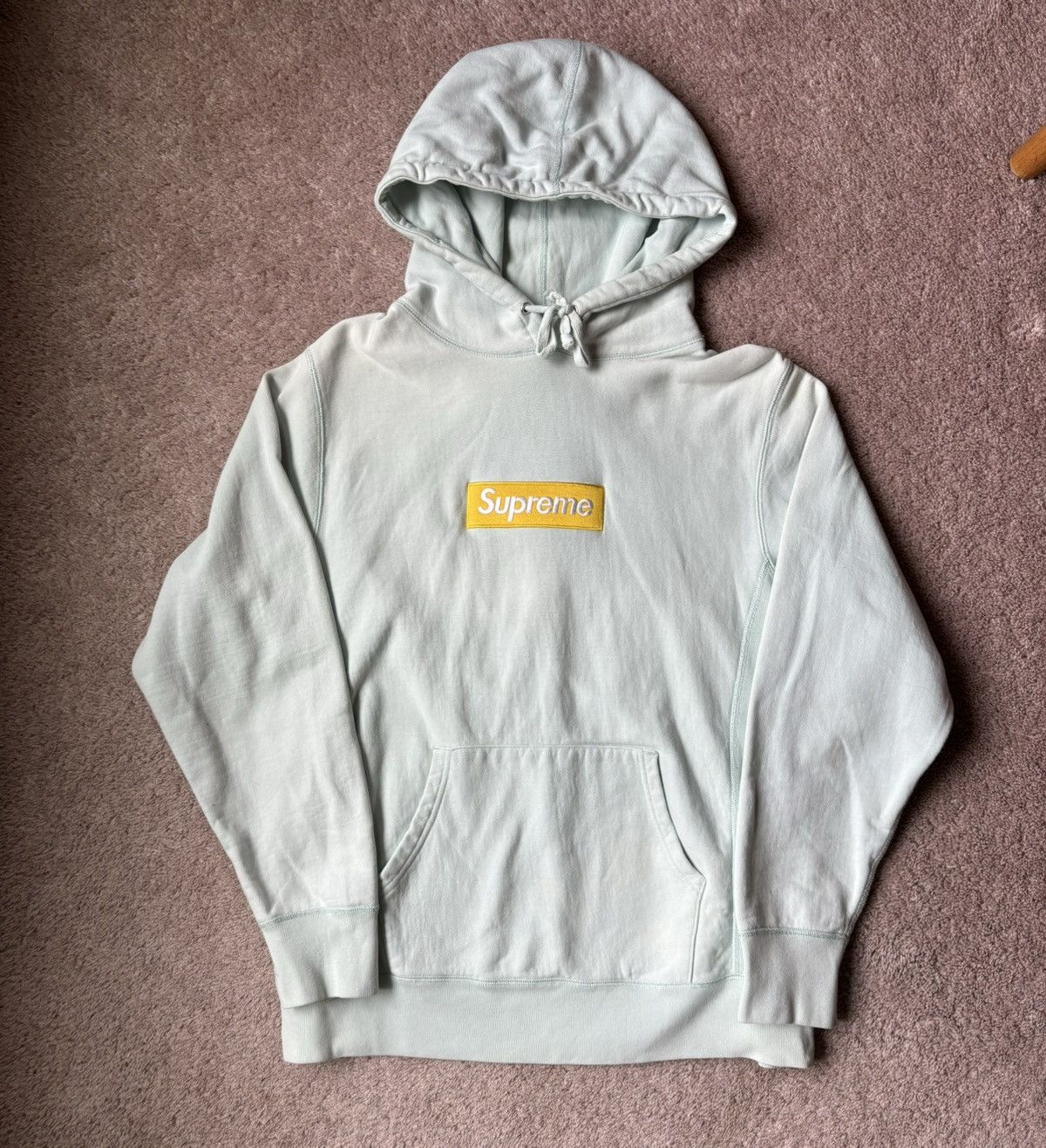 Supreme Supreme Blue/Yellow Box Logo Hoodie Size US M / EU 48-50 / 2 - 1 Preview