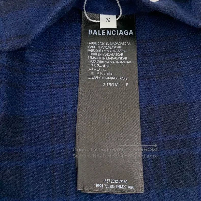 Balenciaga Balenciaga Color Block Plaid Cotton Collar Single Breasted Size US S / EU 44-46 / 1 - 8 Thumbnail