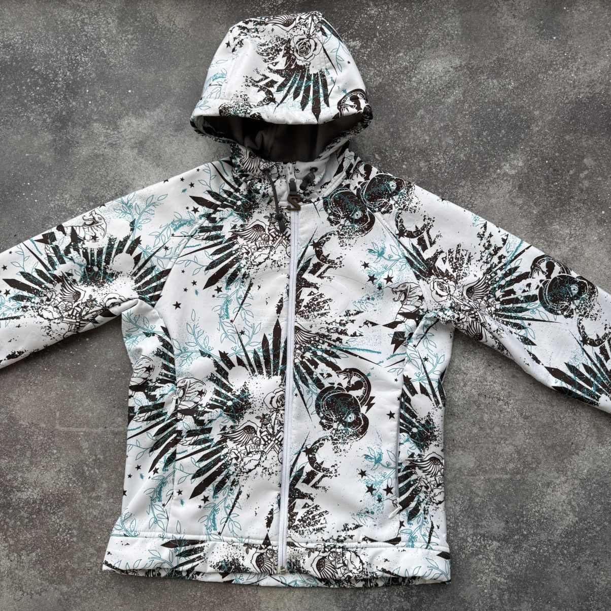Salomon Salomon Tattoo Printed Vintage Gorpcore Ski Zip Jacket Size S / US 4 / IT 40 - 5 Thumbnail
