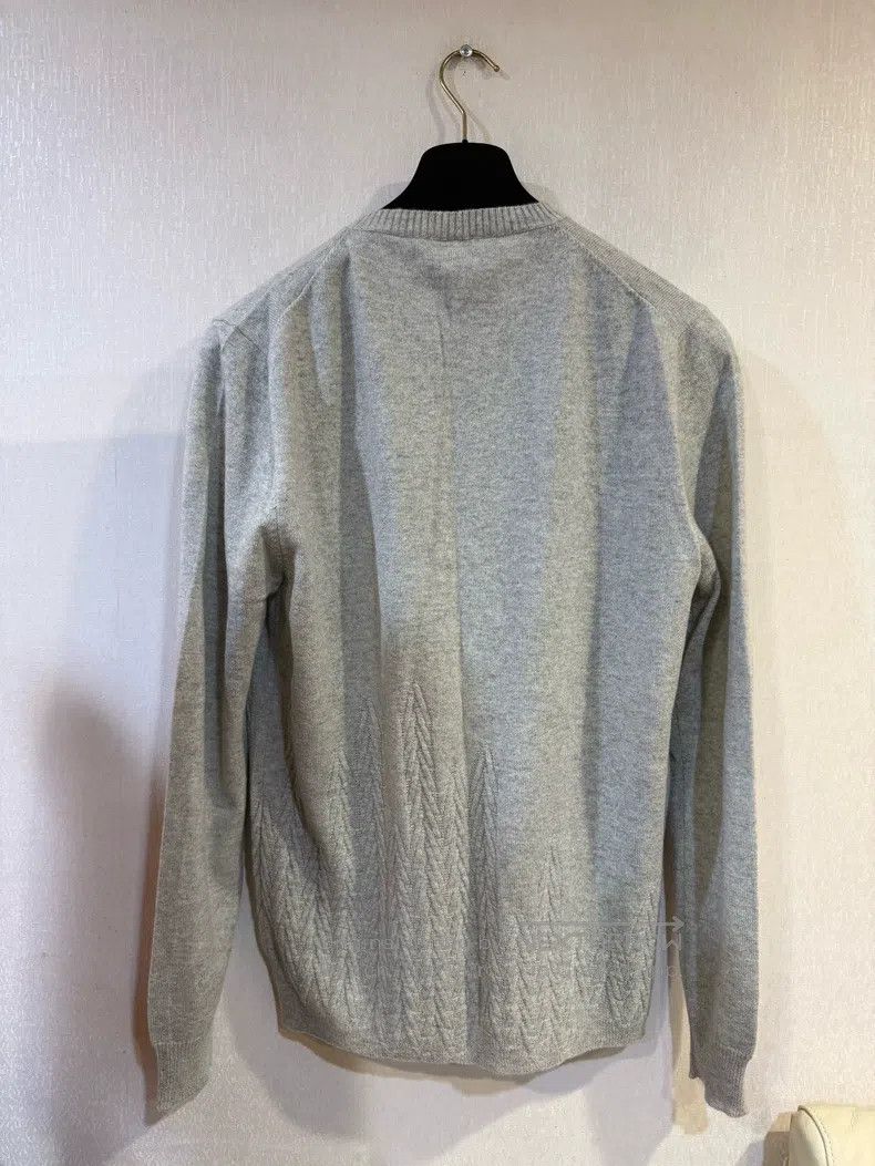 Hermes Hermes Gray cashmere knitted sweater Size L / US 10 / IT 46 - 2 Thumbnail