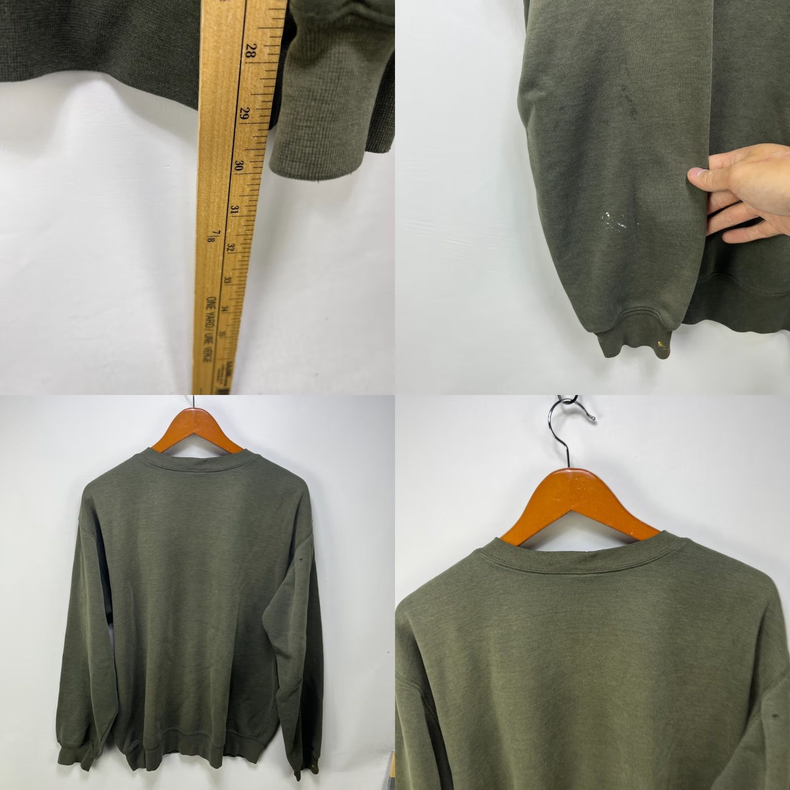 Carhartt VINTAGE Carhartt Sweatshirt 90s Solid Olive Green L Mens Pullover Crew Neck Long Sleeve Cotton Fleece Logo Size US L / EU 52-54 / 3 - 8 Thumbnail