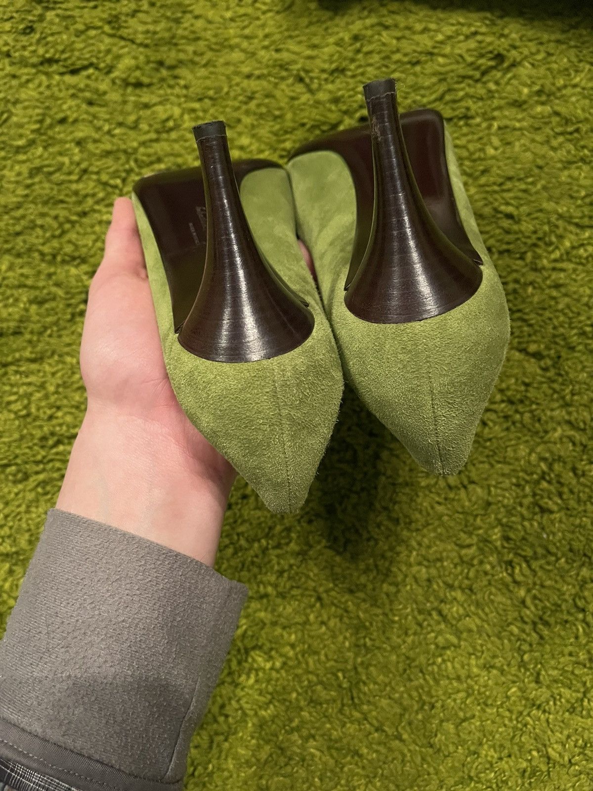 Designer × Salvatore Ferragamo 🐍 Salvatore Ferragamo real leather heels shoes Size US 8.5 / IT 38.5 - 7 Thumbnail