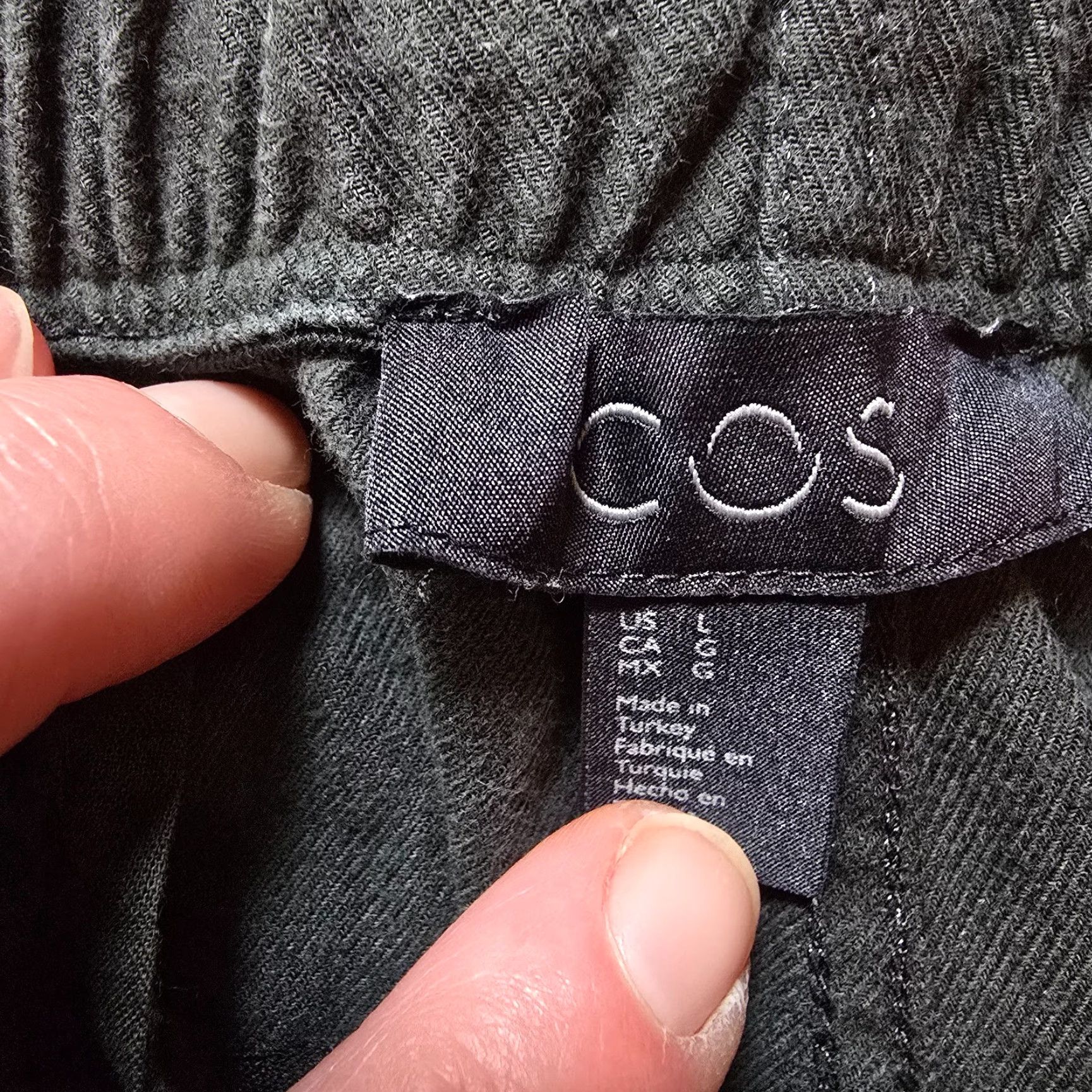 Cos COS Pants Womens Large Green Joggers Lyocell Pull On Pockets Casual Twill High Rise Tapered Inseam 29" Beachy Lounge Denim? Size 36" / US 14 / IT 50 - 4 Thumbnail