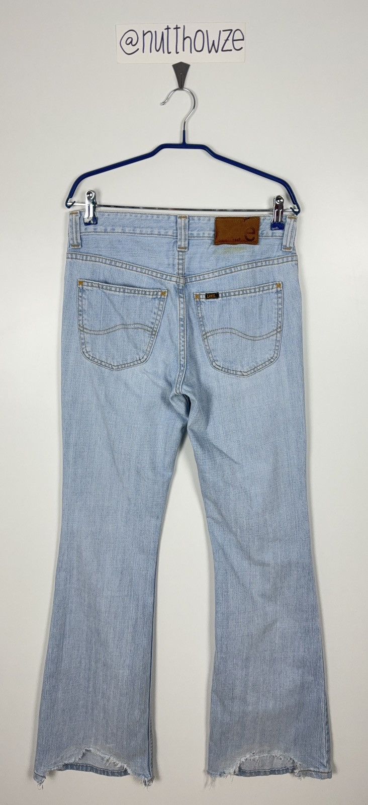 Lee Vintage Y2K 00s Lee Felton Flare Light Wash Denim Jeans Size US 29 - 2 Thumbnail
