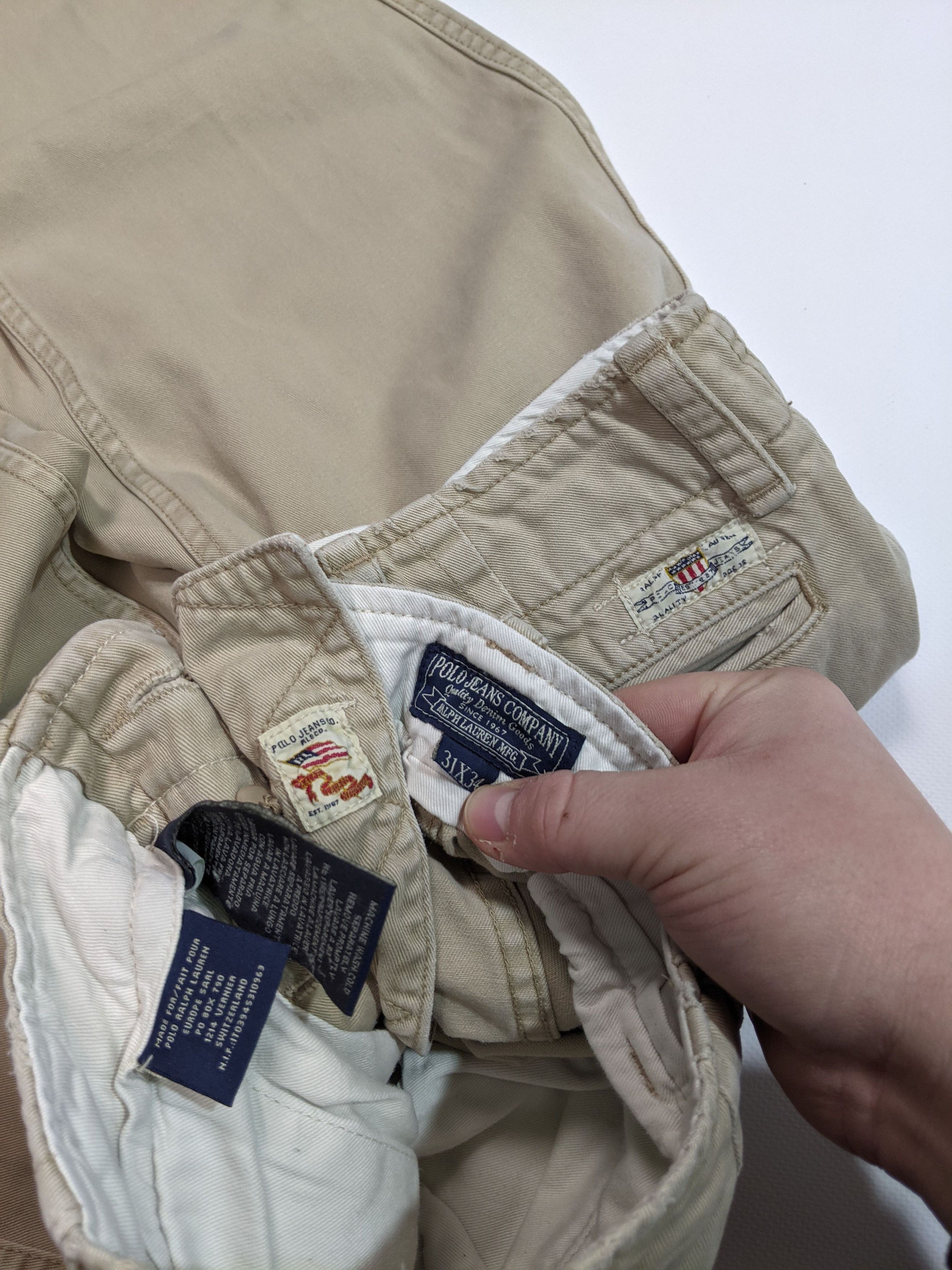 Polo Ralph Lauren × Vintage Polo Ralph Lauren Jeans Vintage Men`s Beige Chino Pants Size US 31 - 6 Thumbnail