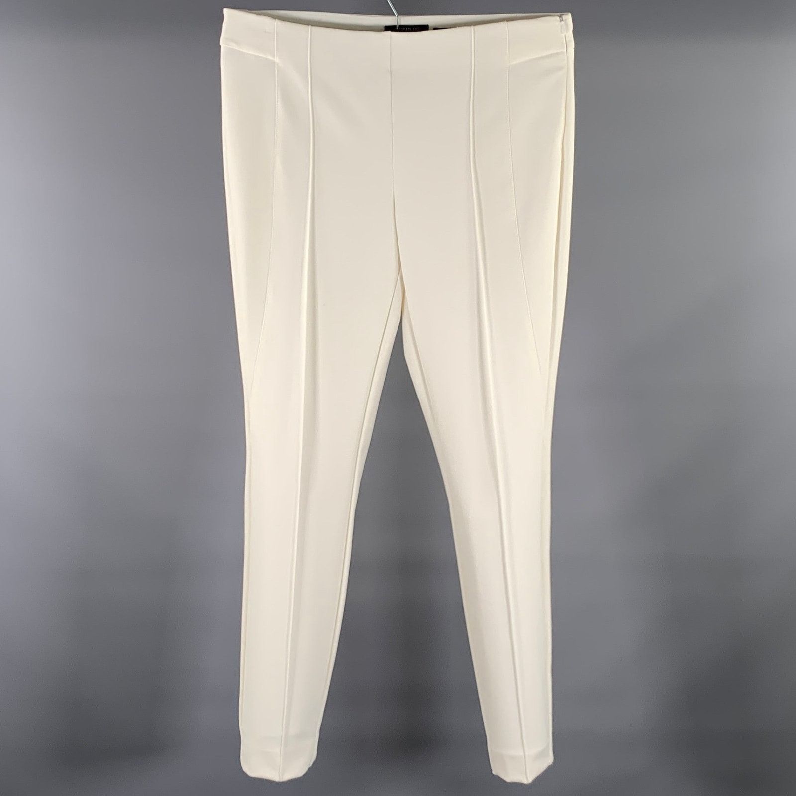 Lafayette 148 Size 8 White Polyamide Blend Trouser Casual Pants Size US 26 / EU 42 - 1 Thumbnail