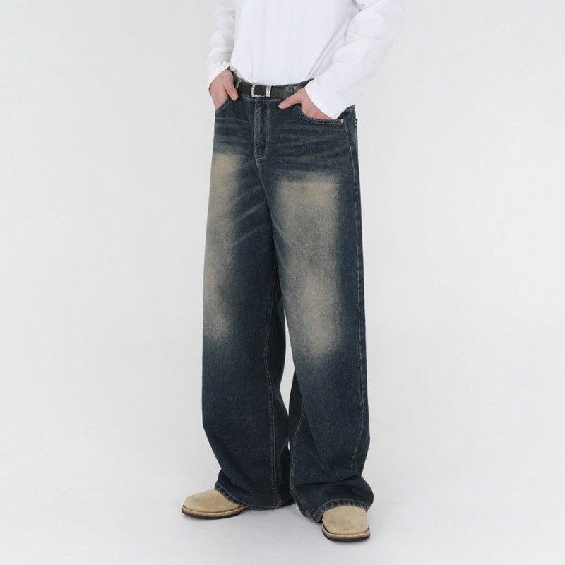 Japanese Brand × Jean Retro washed loose casual wide leg jeans Size US 32 / EU 48 - 6 Thumbnail