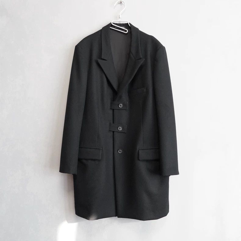Yohji Yamamoto Yohji Yamamoto size os 23 AW Long Flannel Strap Jacket 250 Size US S / EU 44-46 / 1 - 1 Thumbnail