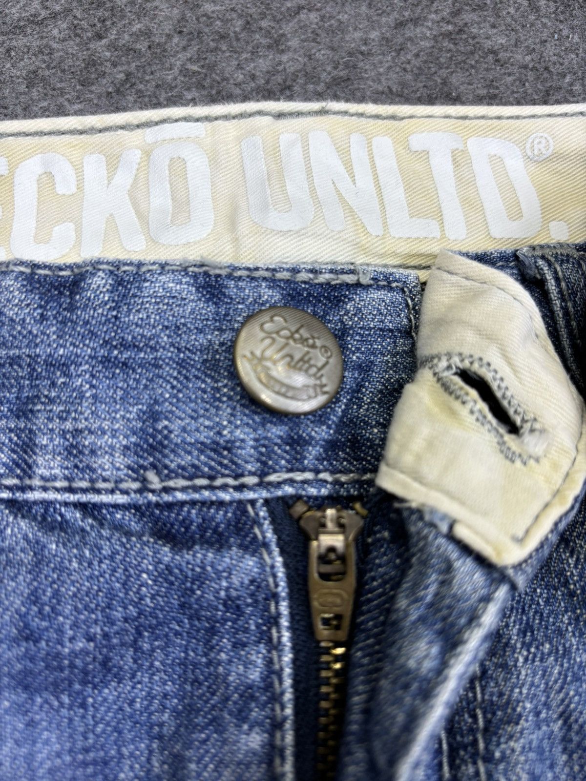 Ecko Unltd. 💥Baggy💥Ecko Spell Out Rapper Denim F834 Size US 33 - 9 Thumbnail