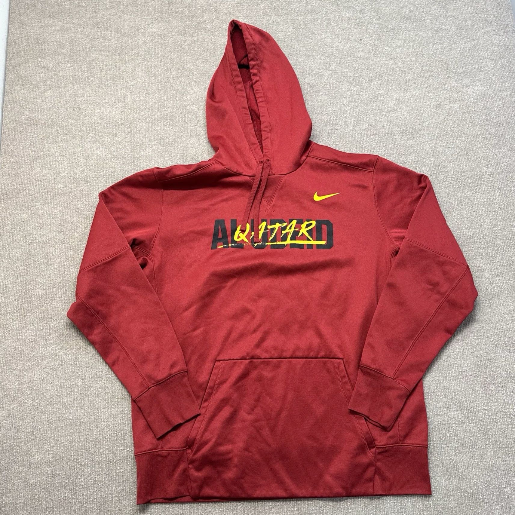 Nike Nike Hoodie Mens XL Maroon Dri Fit Hooded Sweatshirt Pocket Pullover Graphic Print Shoes? Size US XL / EU 56 / 4 - 2 Thumbnail