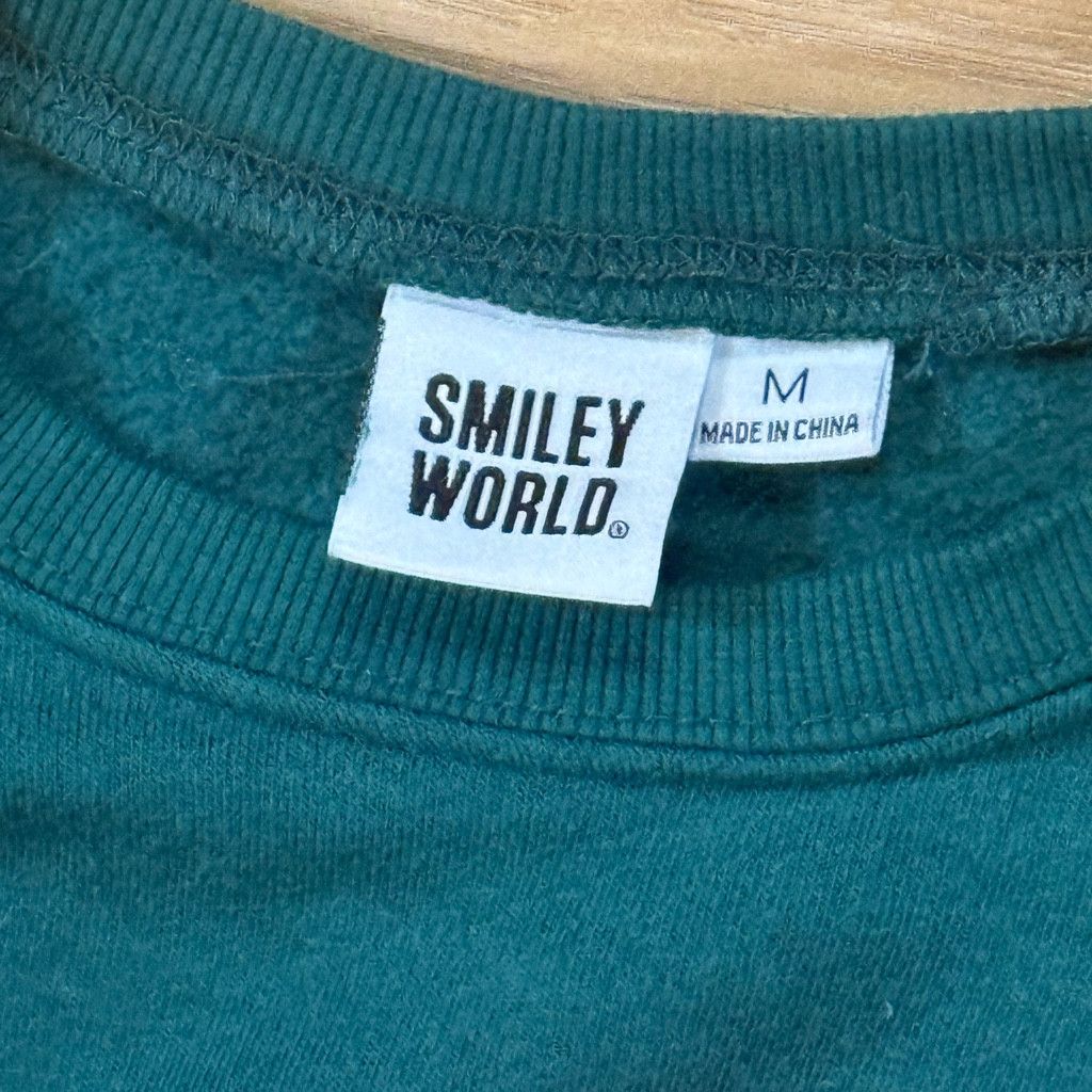 J Brand Smiley World Unisex M Green Graphic Crewneck Sweatshirt Size US M / EU 48-50 / 2 - 7 Thumbnail