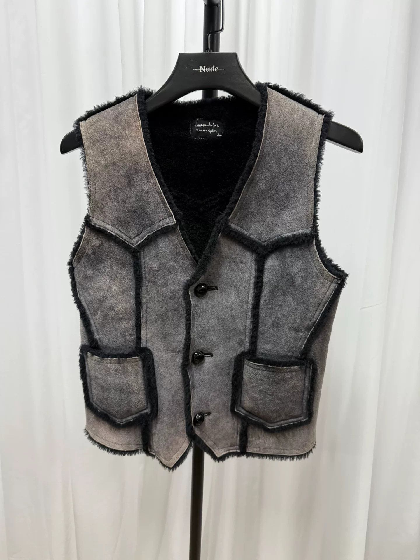 Comme des Garcons Number Nine Sheepskin Panel Vest Size US S / EU 44-46 / 1 - 1 Thumbnail