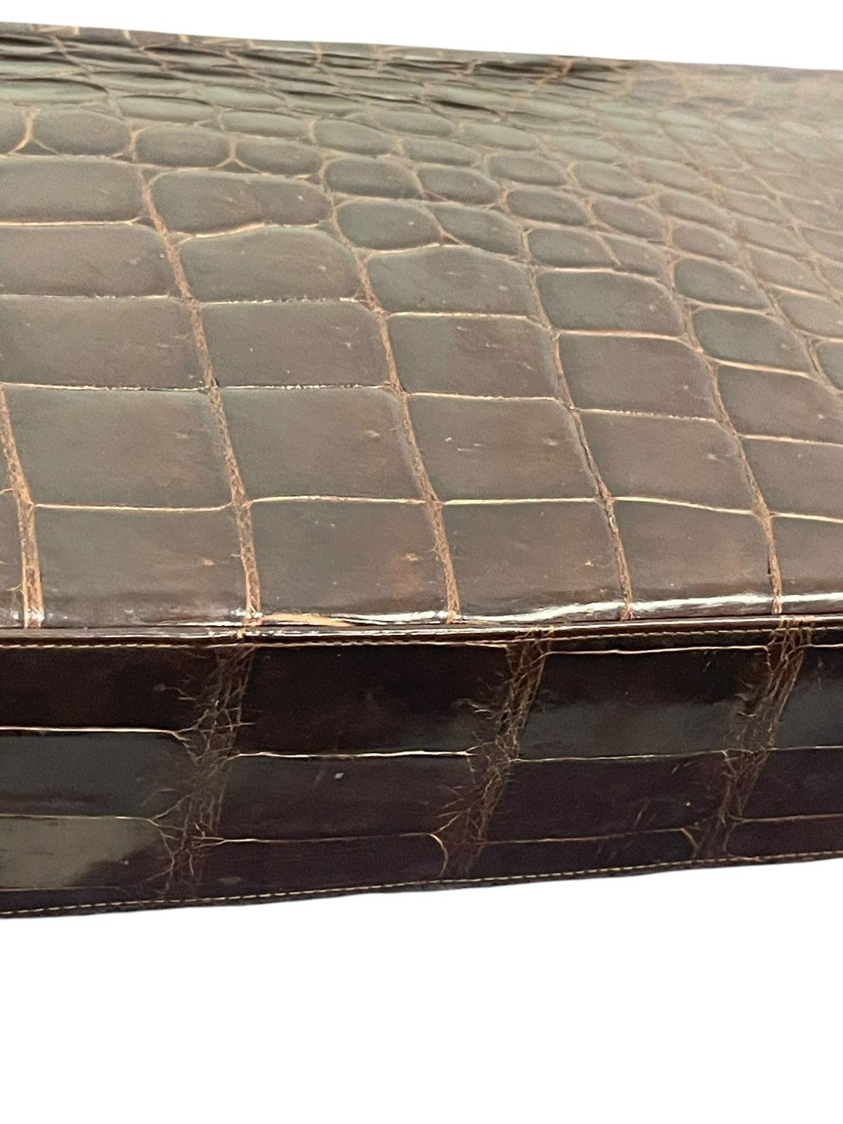 Genuine Leather Crocodile Skin Vtg DK Germany Hand Bag 1🟩3 Size ONE SIZE - 8 Thumbnail