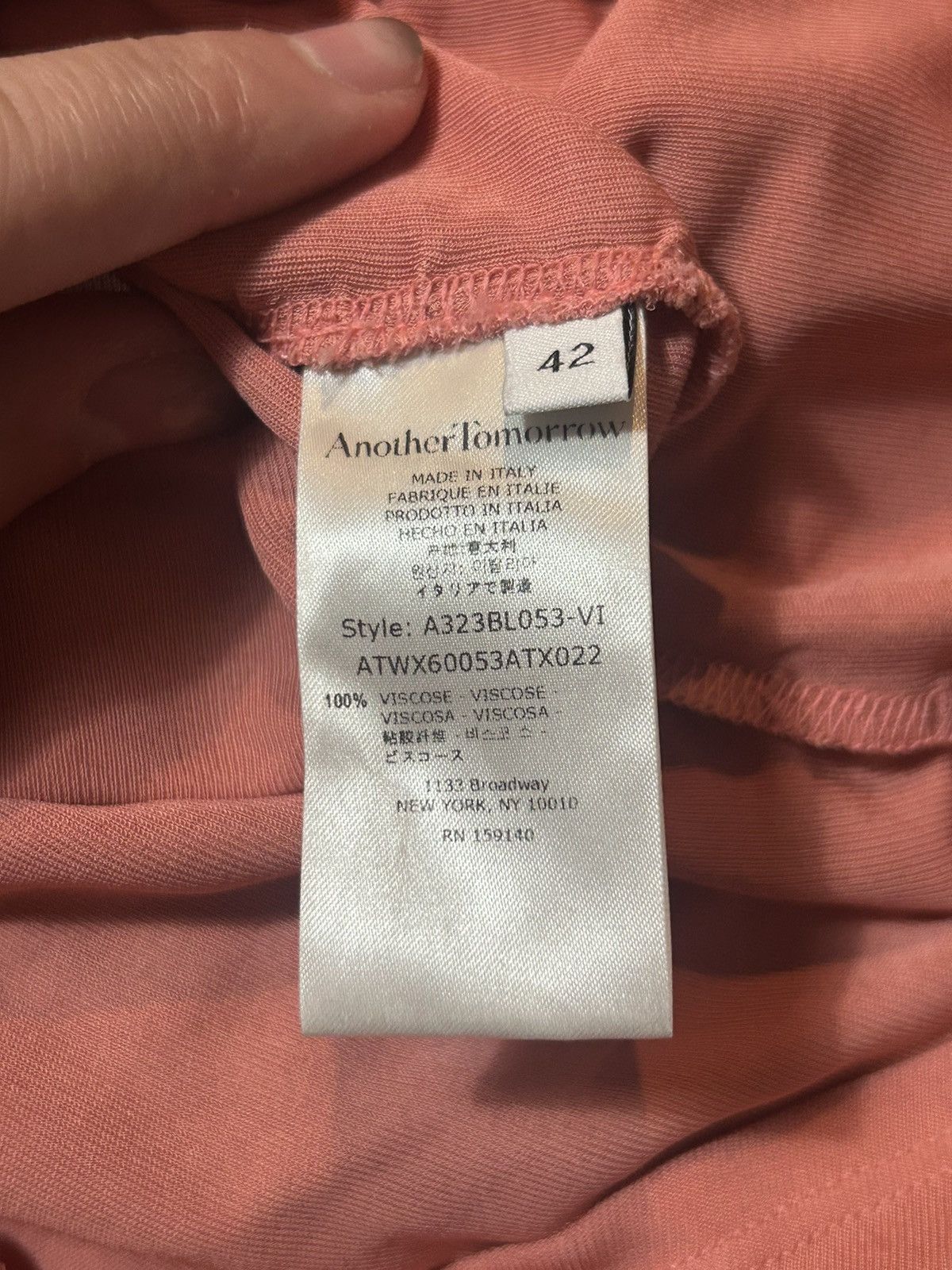 Another Tomorrow SS23 Drape Mock Neck Long sleeve Size S / US 4 / IT 40 - 5 Thumbnail