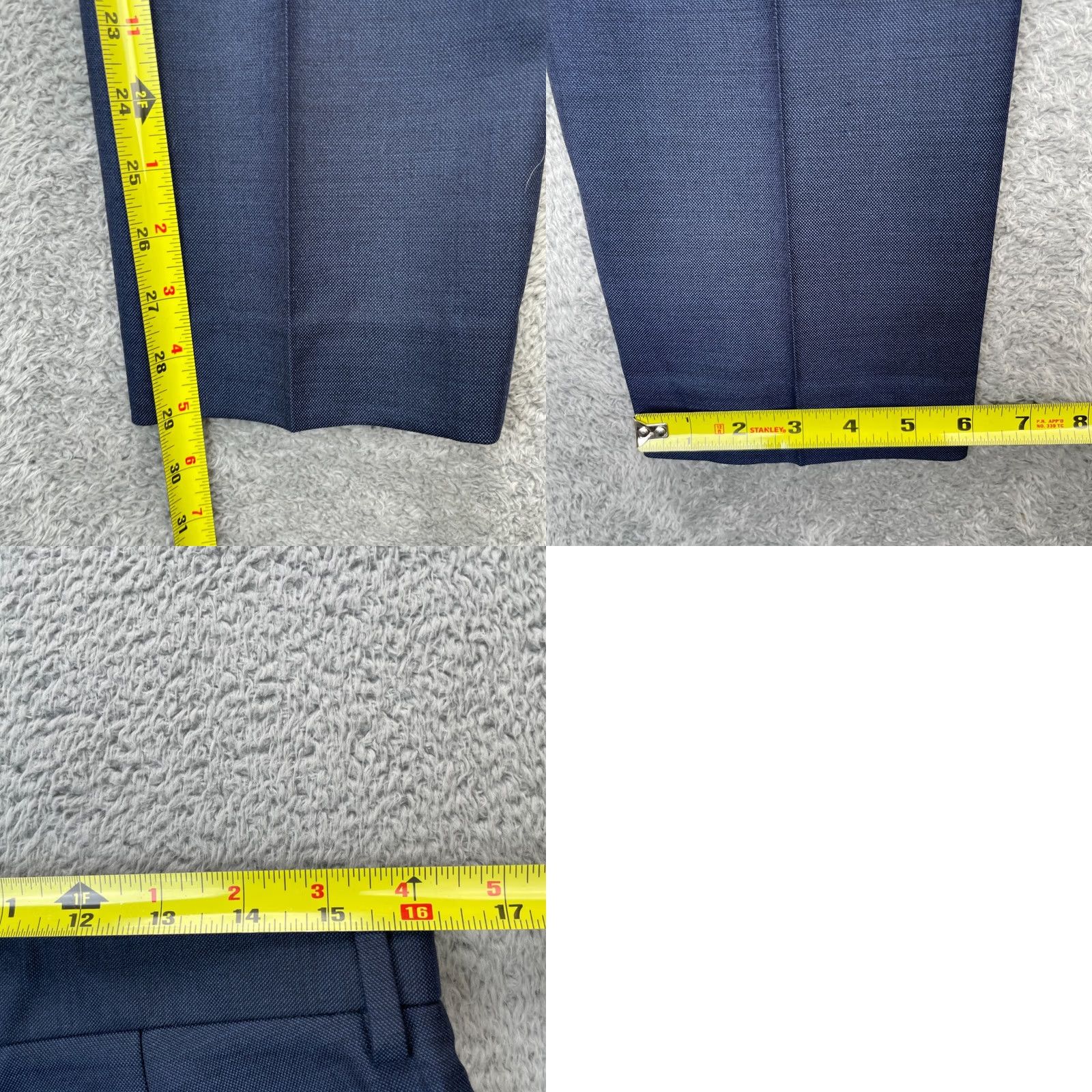 J.Crew J Crew Pants Mens Blue Bowery Slim Wool Straight Leg Dress Business 31x30 Lined Size US 31 - 8 Thumbnail
