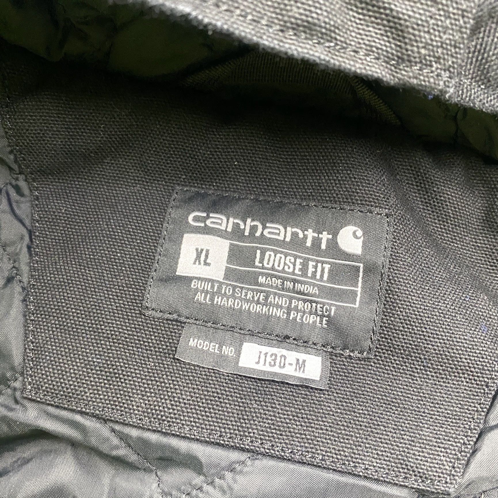Carhartt VINTAGE Carhartt Jacket Mens XL Black Canvas Quilted Lined Work Hooded Coat Size US XL / EU 56 / 4 - 4 Thumbnail