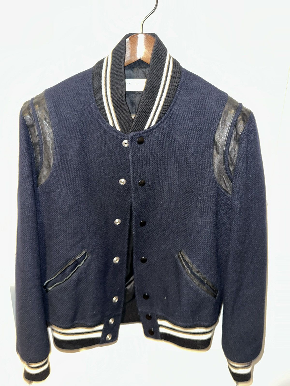 Saint Laurent Paris Saint Laurent Paris Teddy Jacket (Cropped Varsity) – Size 46 Size US S / EU 44-46 / 1 - 6 Thumbnail