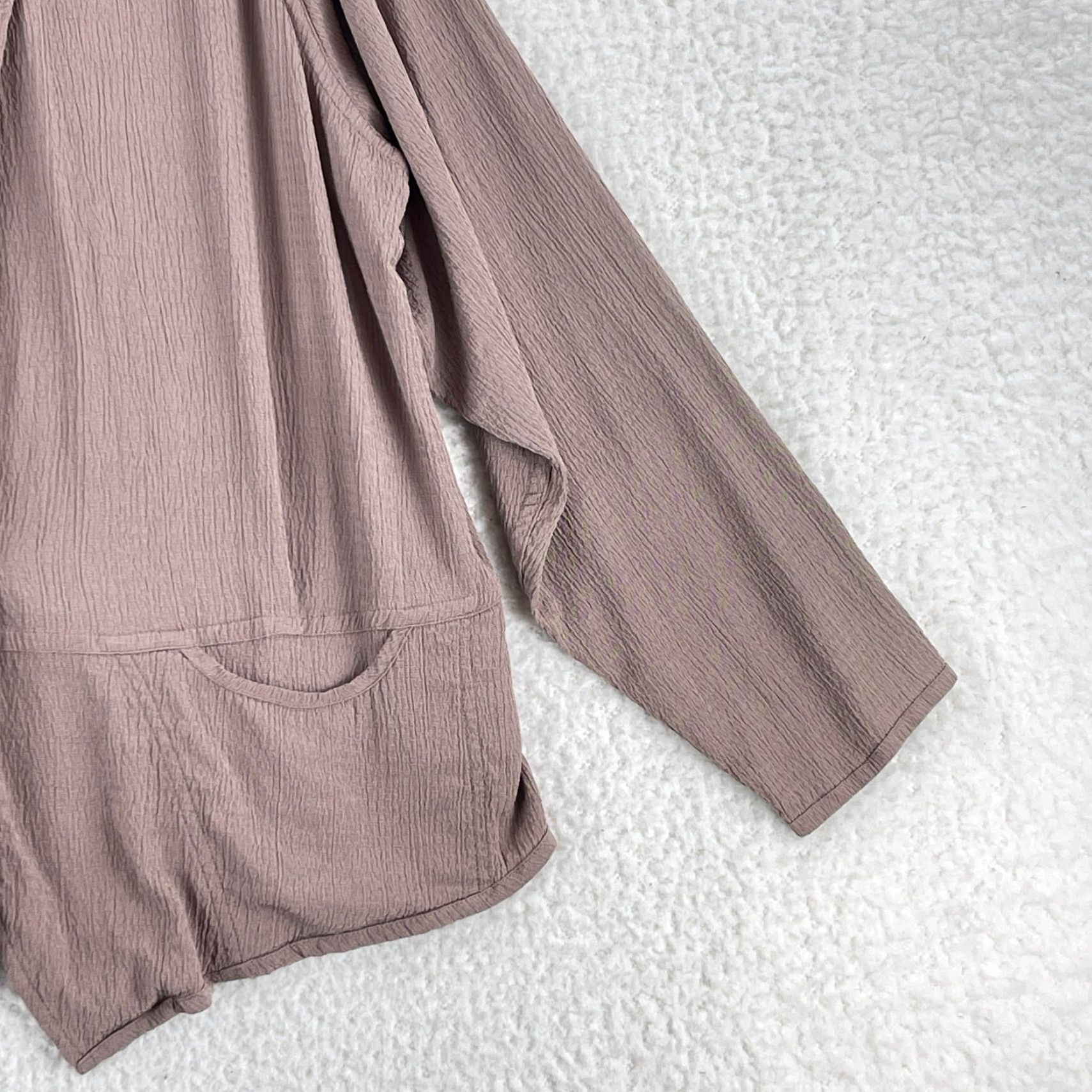 FLAX FLAX Jacket Womens Large Brown Long Sleeve Lightweight Rayon 1 Button Casual Size L / US 10 / IT 46 - 3 Thumbnail