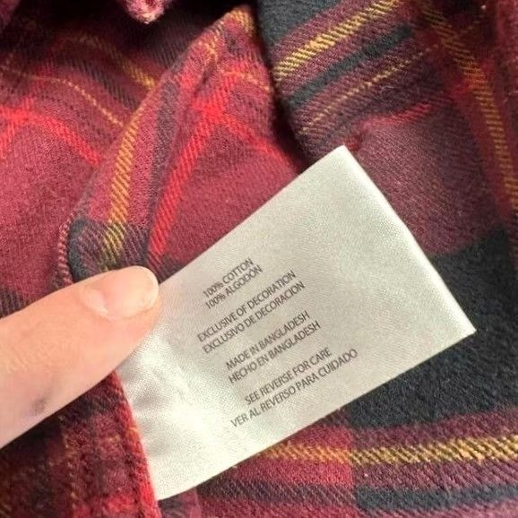 Eddie Bauer VINTAGE Eddie Bauer Maroon Mens XL Bristol Plaid Flannel Long Sleeve Button Up Shirt Size US XL / EU 56 / 4 - 5 Thumbnail