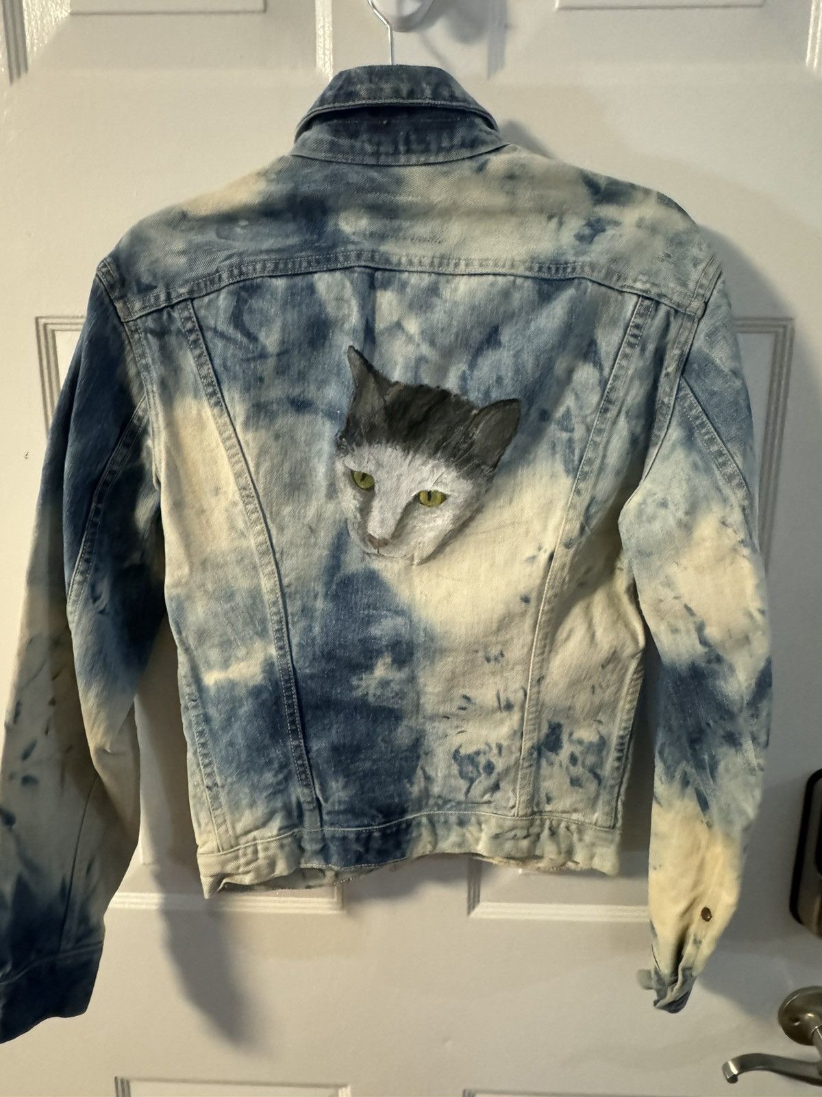 Wrangler 50s WRANGLER BLUE BELL DENIM JACKET Tie Dyed HandPainted Cat Size S / US 4 / IT 40 - 11 Thumbnail