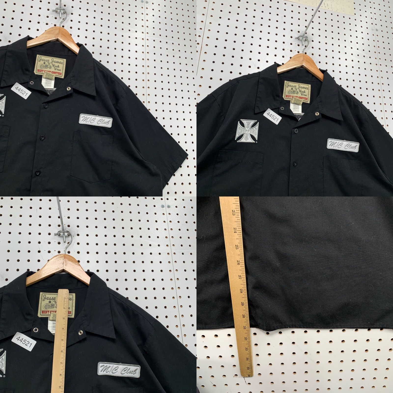 Jesse James West Coast Choppers Shirt Mens 2XL Button MC Club Embroidered New